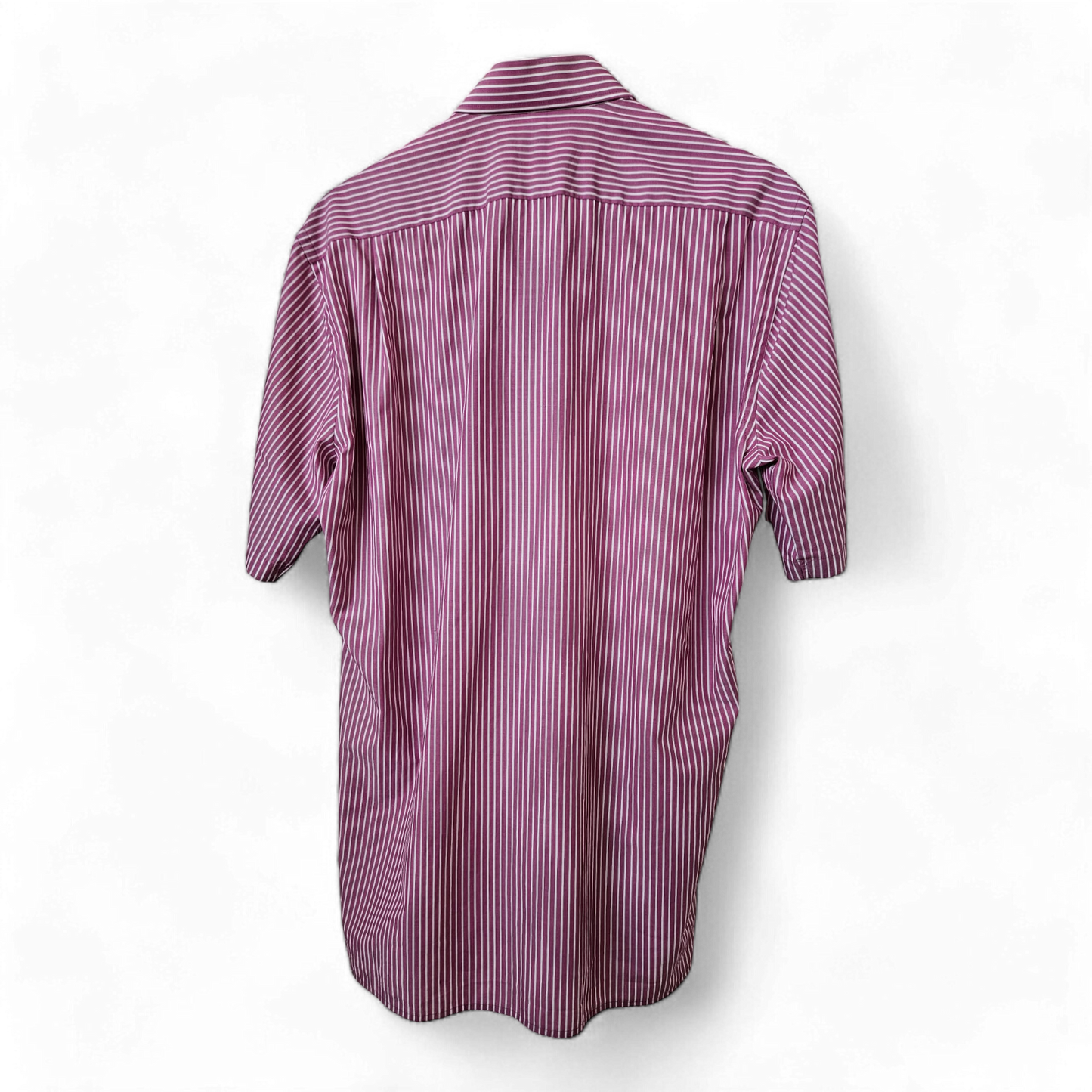 OLYMP Luxor, slim line, Kurzarmhemd, Größe 39/M, schönes Rot, weiß gestreift