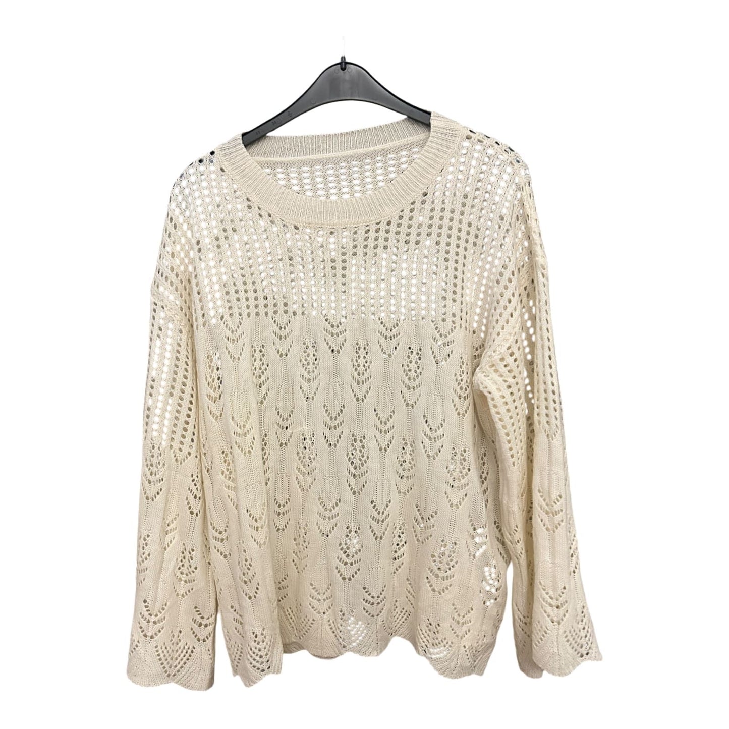 Pure Panda Damen Strick Pullover Beige Größe XXXL