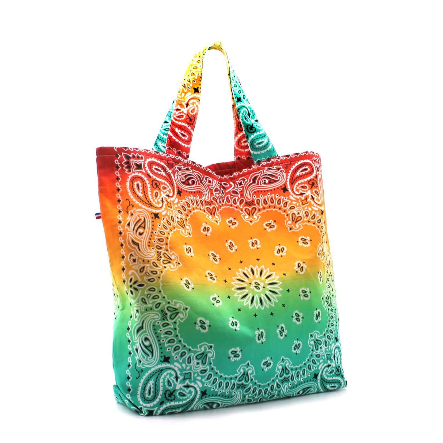 Bandana Tragetasche Shopper Baumwolle Tie Dye Muster Bunt Handgefertigt