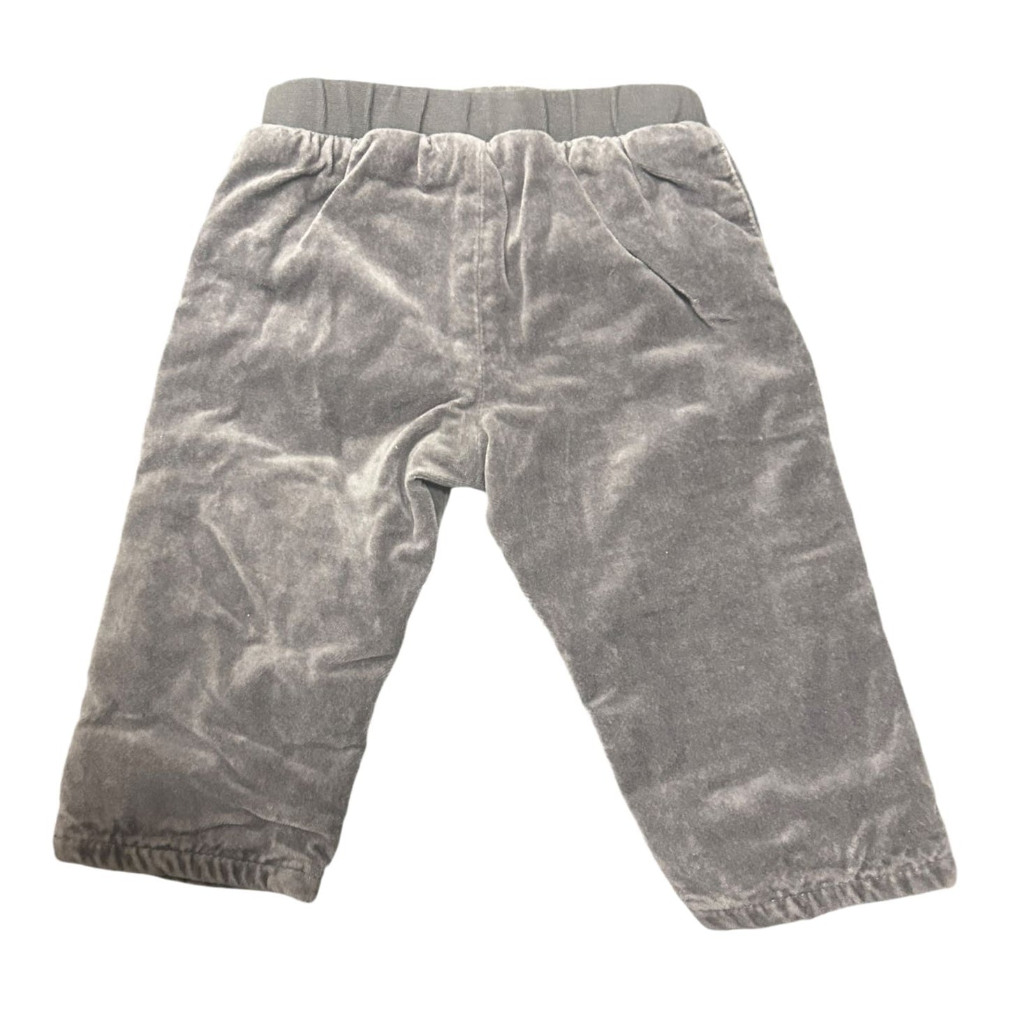 Lupilu Baby Samt Flauschhose grau Gr. 62