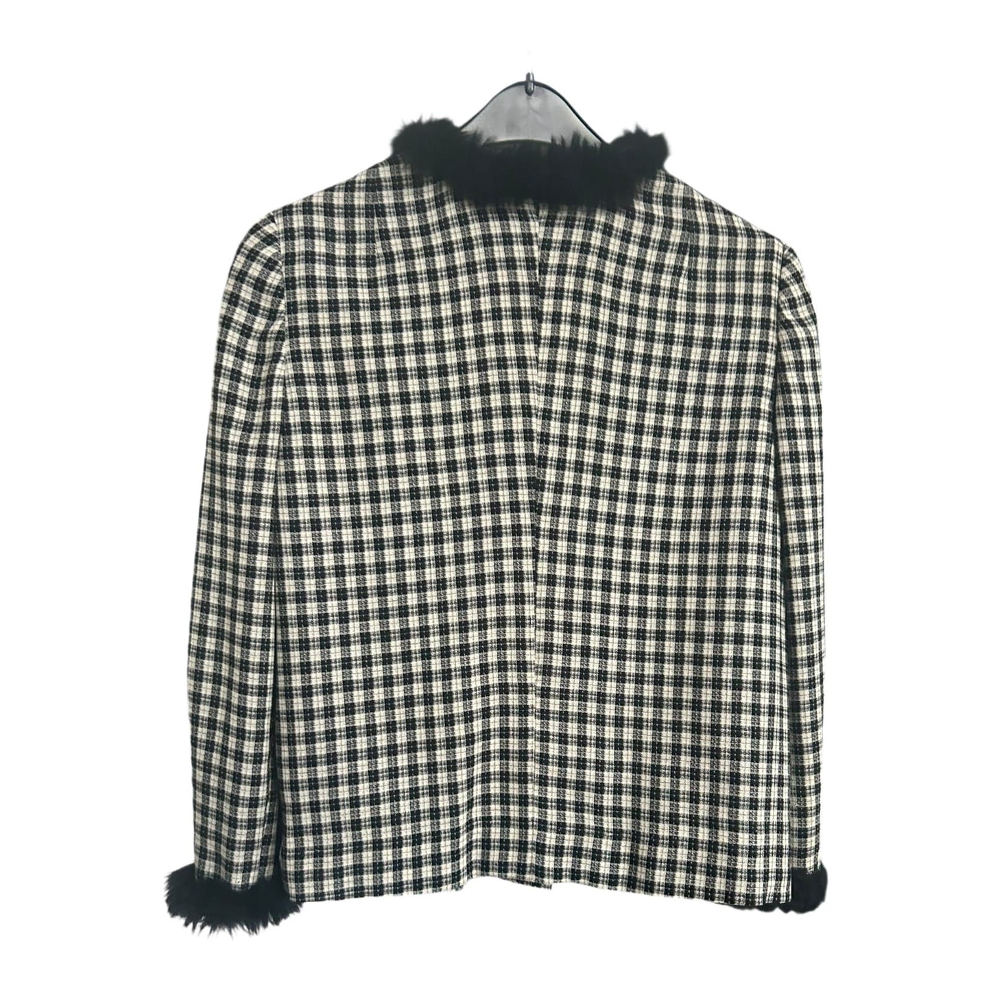 Pure Panda Damenblazer schwarz-weiß kariert Größe M