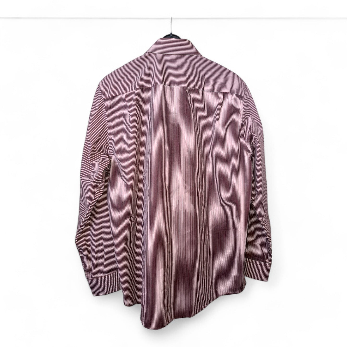 Canda - Langarm-Hemd - Gr. 41/42 - rot, weiß gestreift