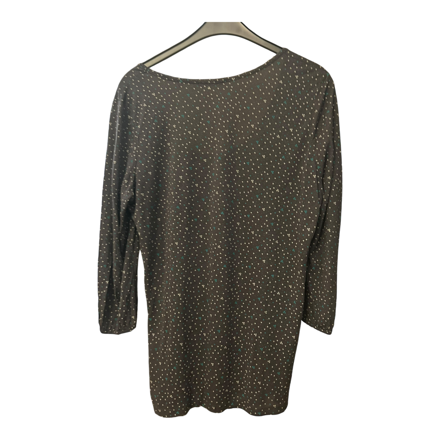 Opus Langarm-Shirt dunkelgrau mit Muster Größe 44