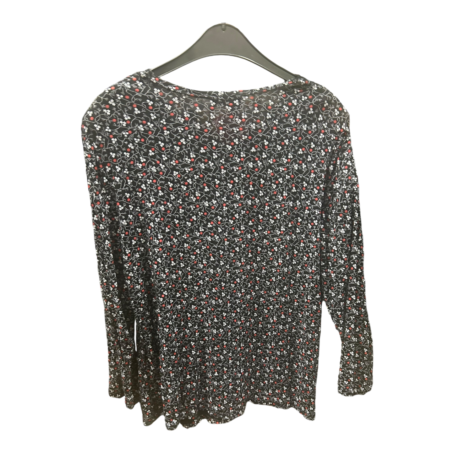 New York Bluse schwarz mit Blumenmuster Größe XXL