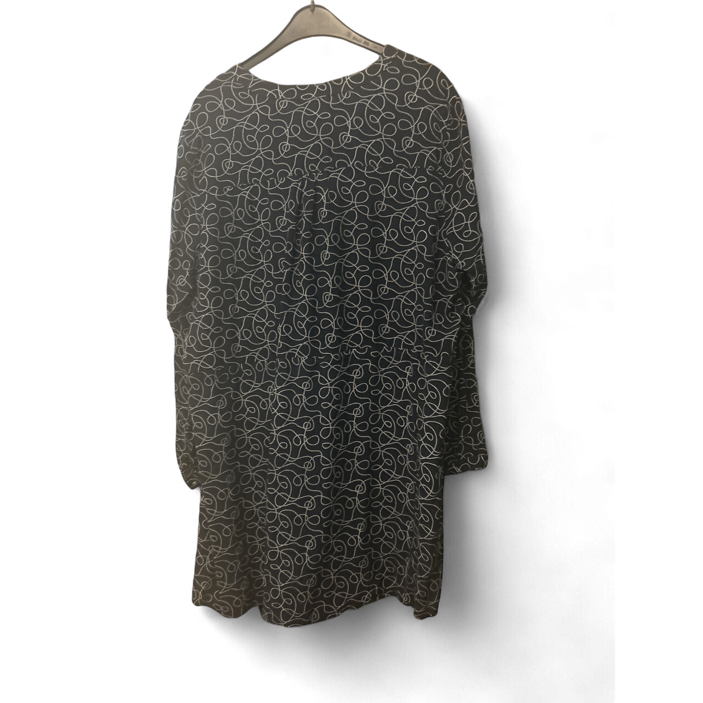 Janina Kleid 46 Dunkelblau Boho Blumenmuster Viskose Tunika Look Sommer