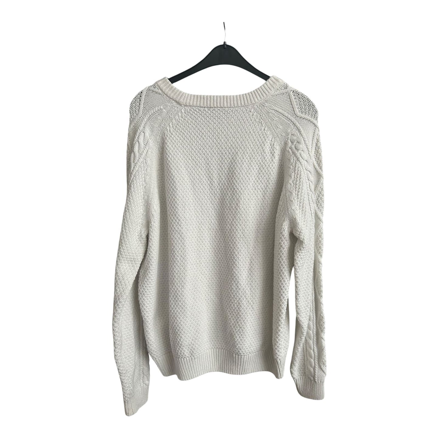 C&A Herren Pullover | Gr. L | Zopfmuster | Cremeweiß | Strick