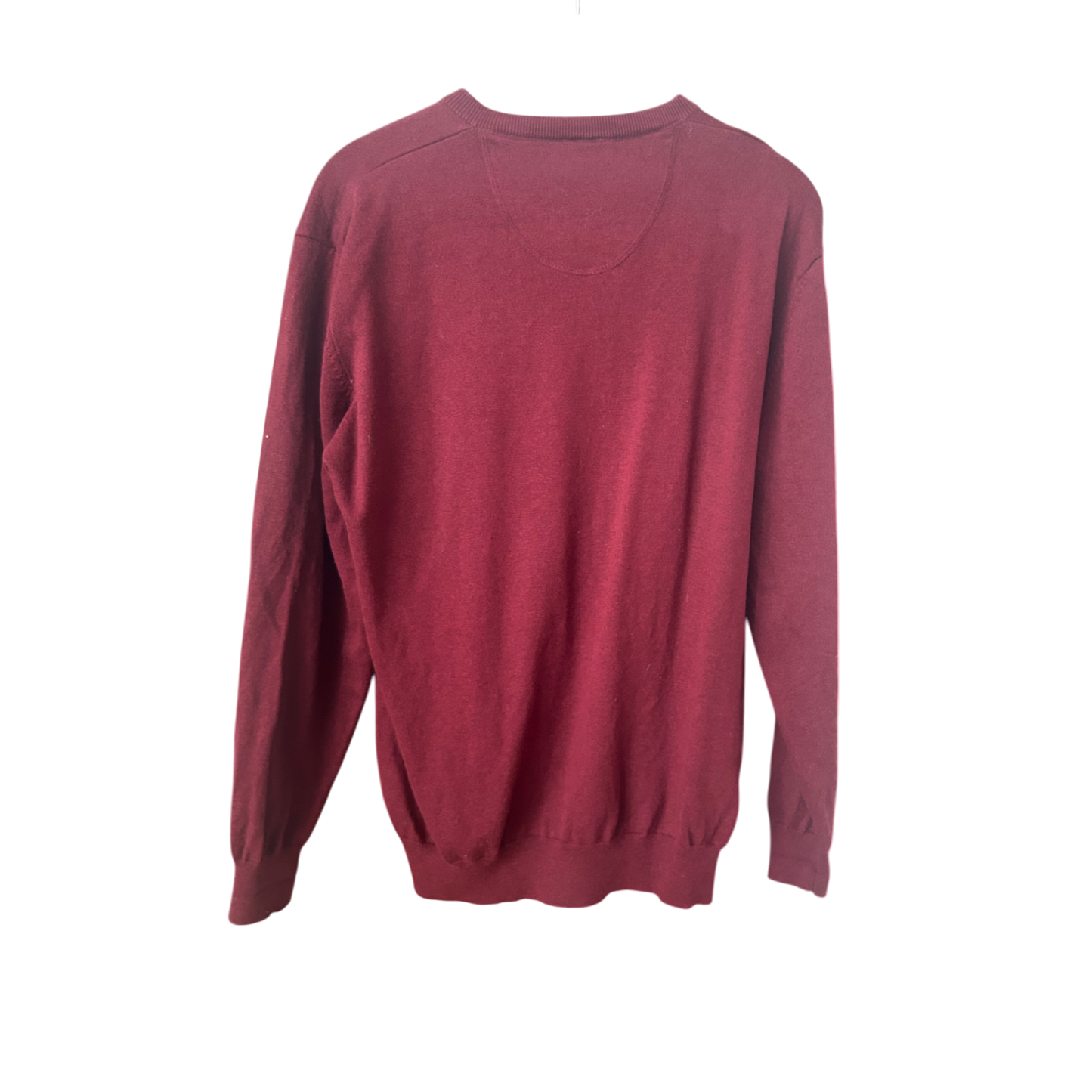 Basefield Herren Pullover | Gr. 52 | V-Ausschnitt | 80% Baumwolle, 20% Wolle | Rot