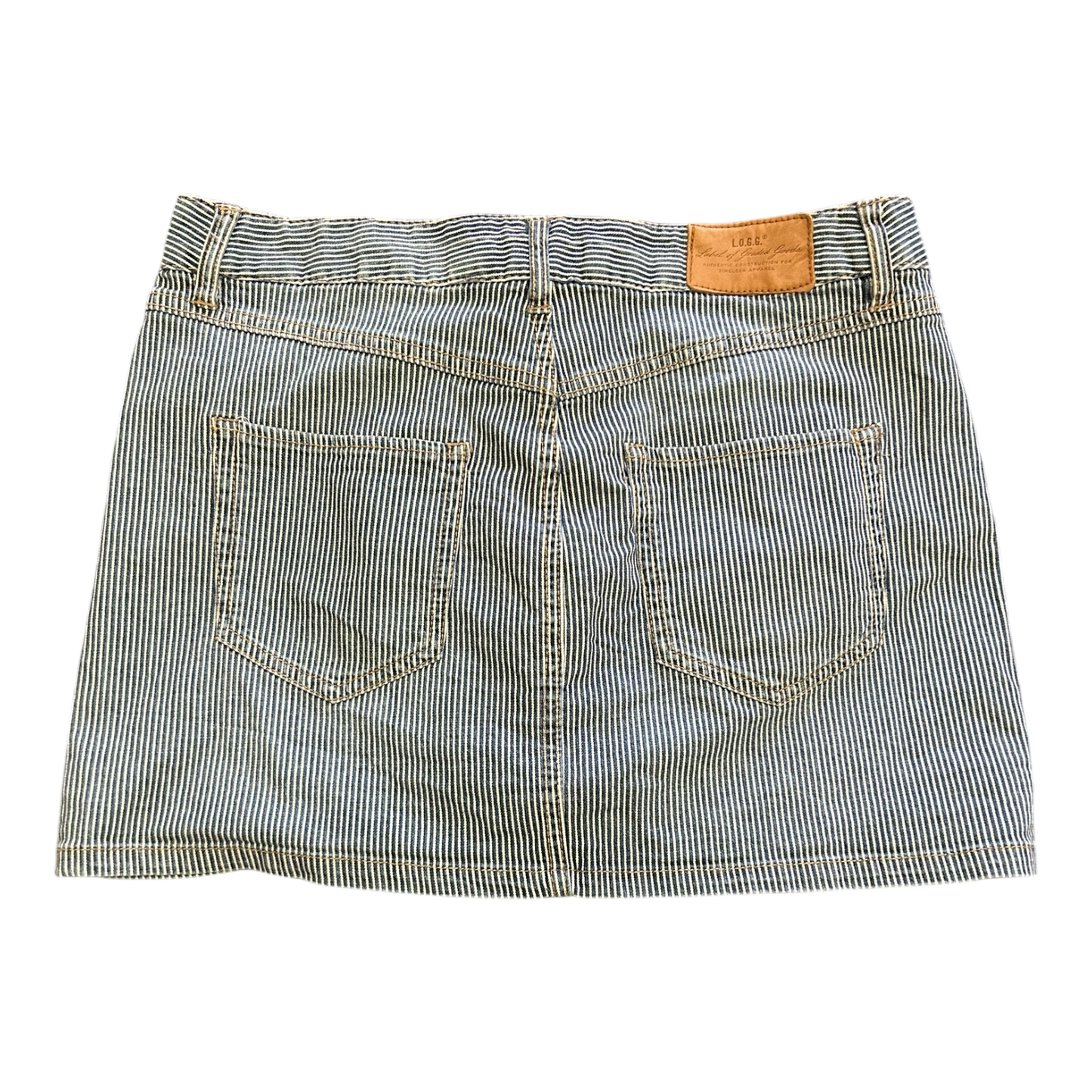 H&M Damen Minirock blau-weiß gestreift, Größe 40