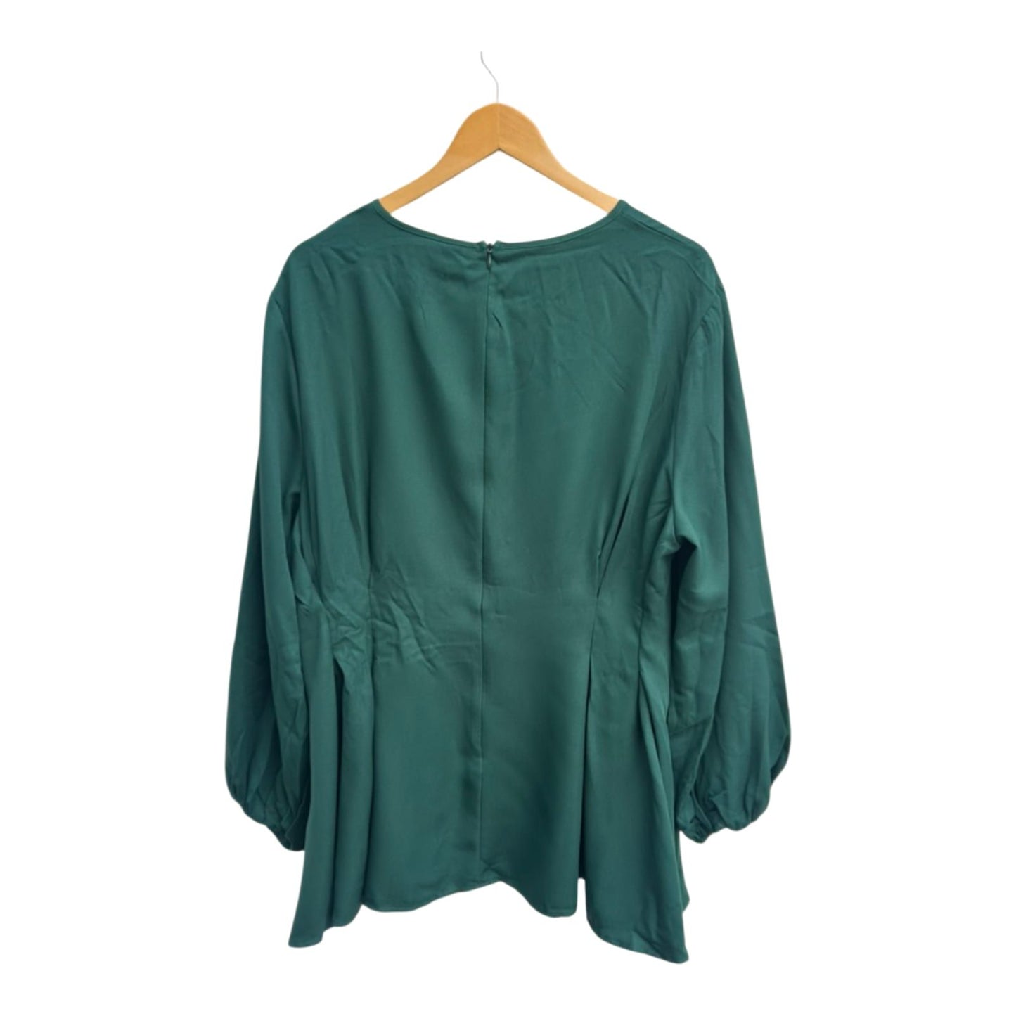 SHEIN CURVE Bluse Damen Shirt Tunika Oberteil Gr 3XL Smaragdgrün Langarm Elegant
