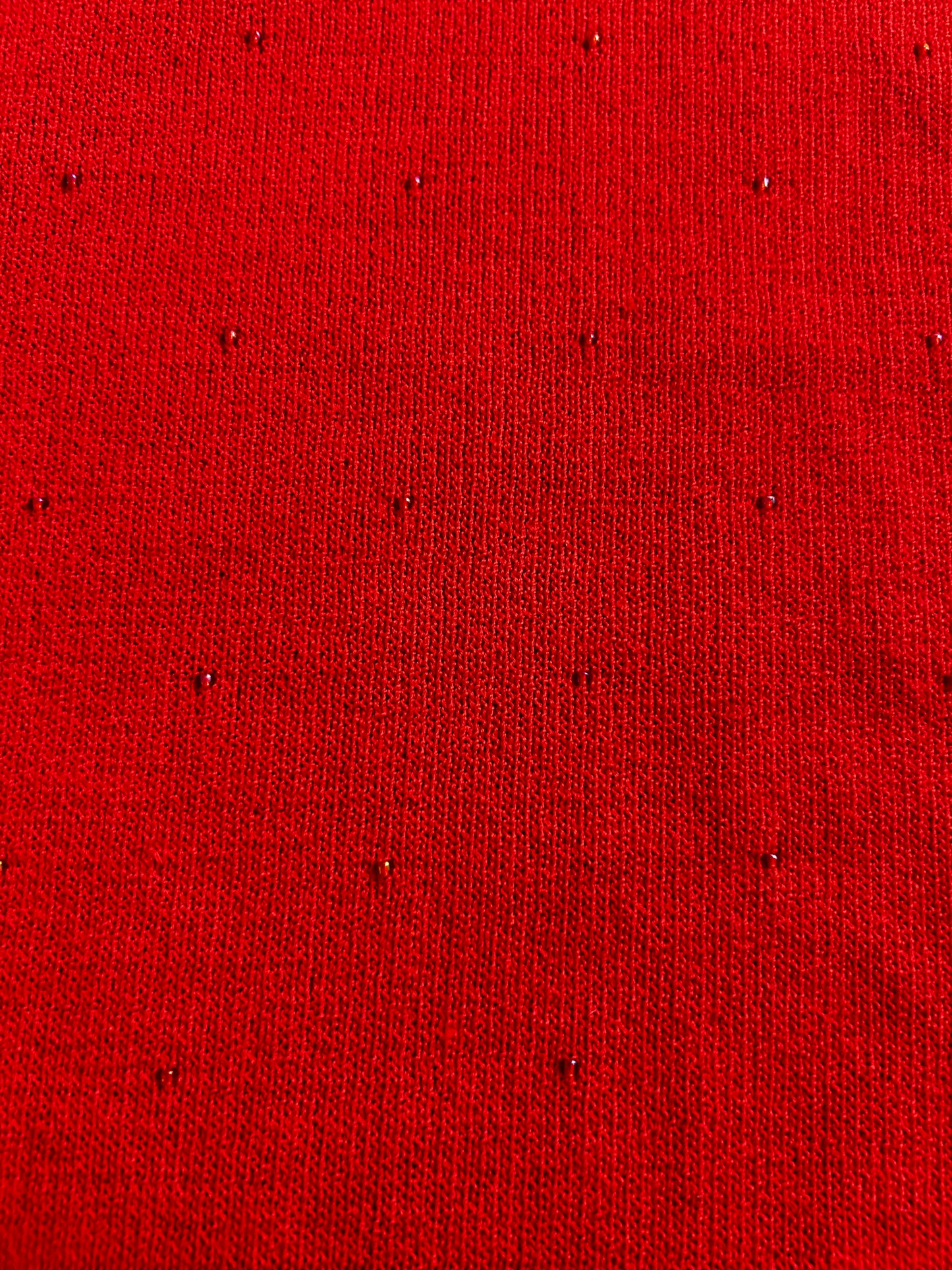 Attitude Damen Zweiteiler Strickset Größe 42 Rot Acryl Wolle Elegant Glitzer Top Wie NEU