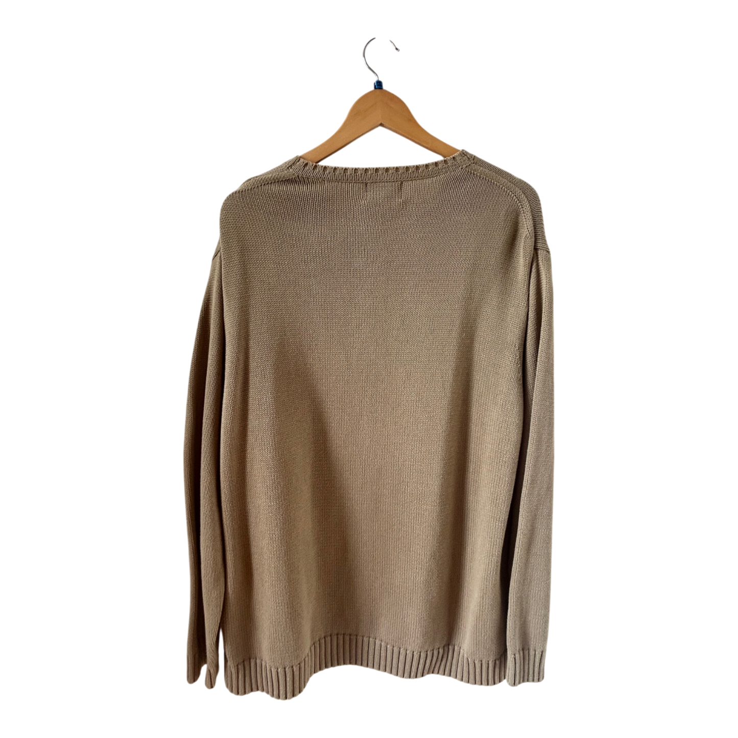 Marc O'Polo Pullover Herren XXL Beige Baumwolle Strick Sweater Classic Casual Chic