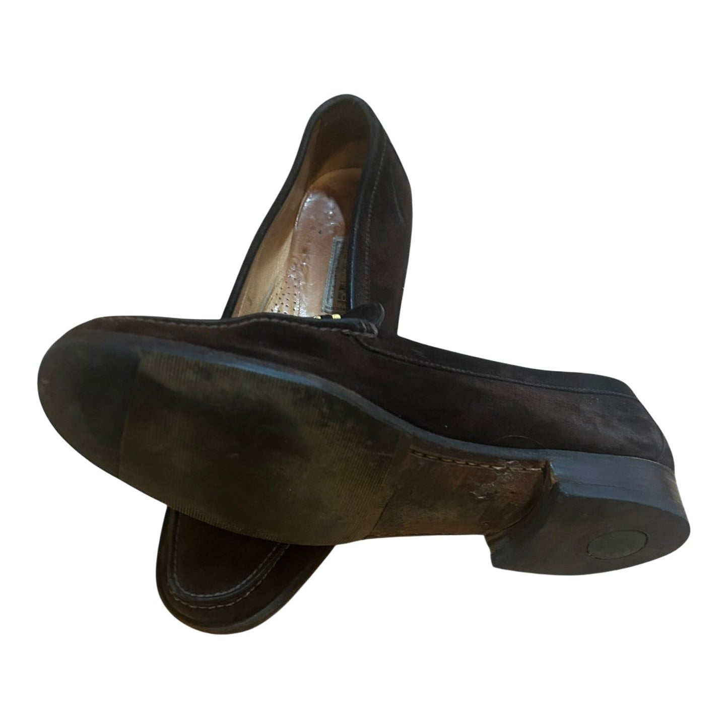 Giorgio Damen Slipper Leder Wildleder Braun Made in Italy Elegant Schuhe Gr 40