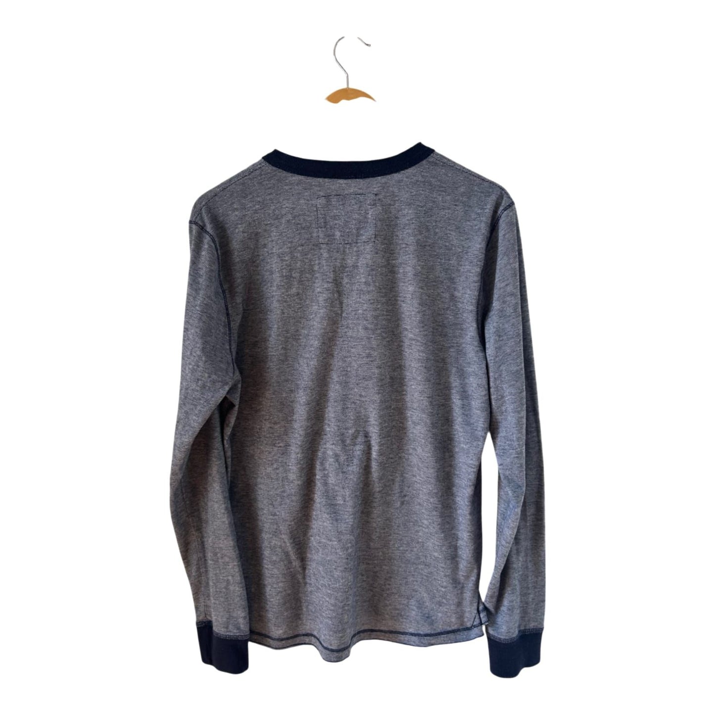 Cherokee Herren Longsleeve Gr L Grau Henley Shirt Baumwolle Polyester Casual