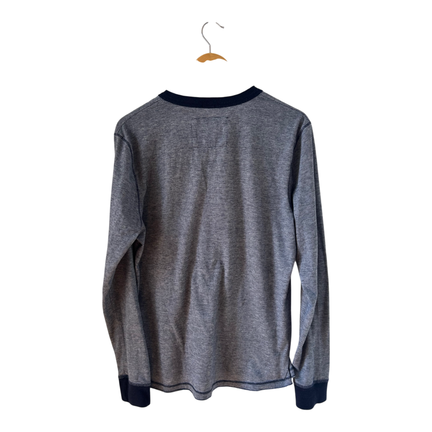 Cherokee Herren Longsleeve Gr L Grau Henley Shirt Baumwolle Polyester Casual