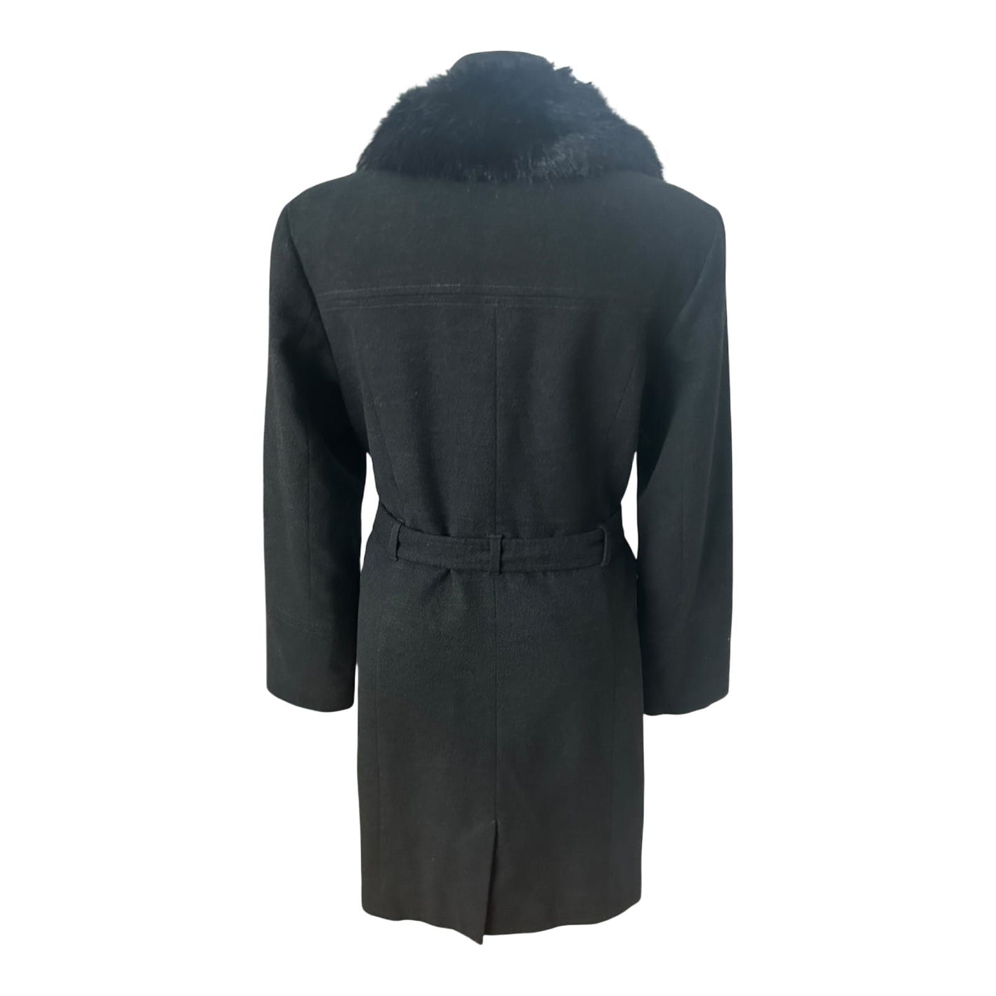 s Oliver Black Label Mantel Damen Gr 40 Dunkelgrau Wollmix Elegant Klassisch