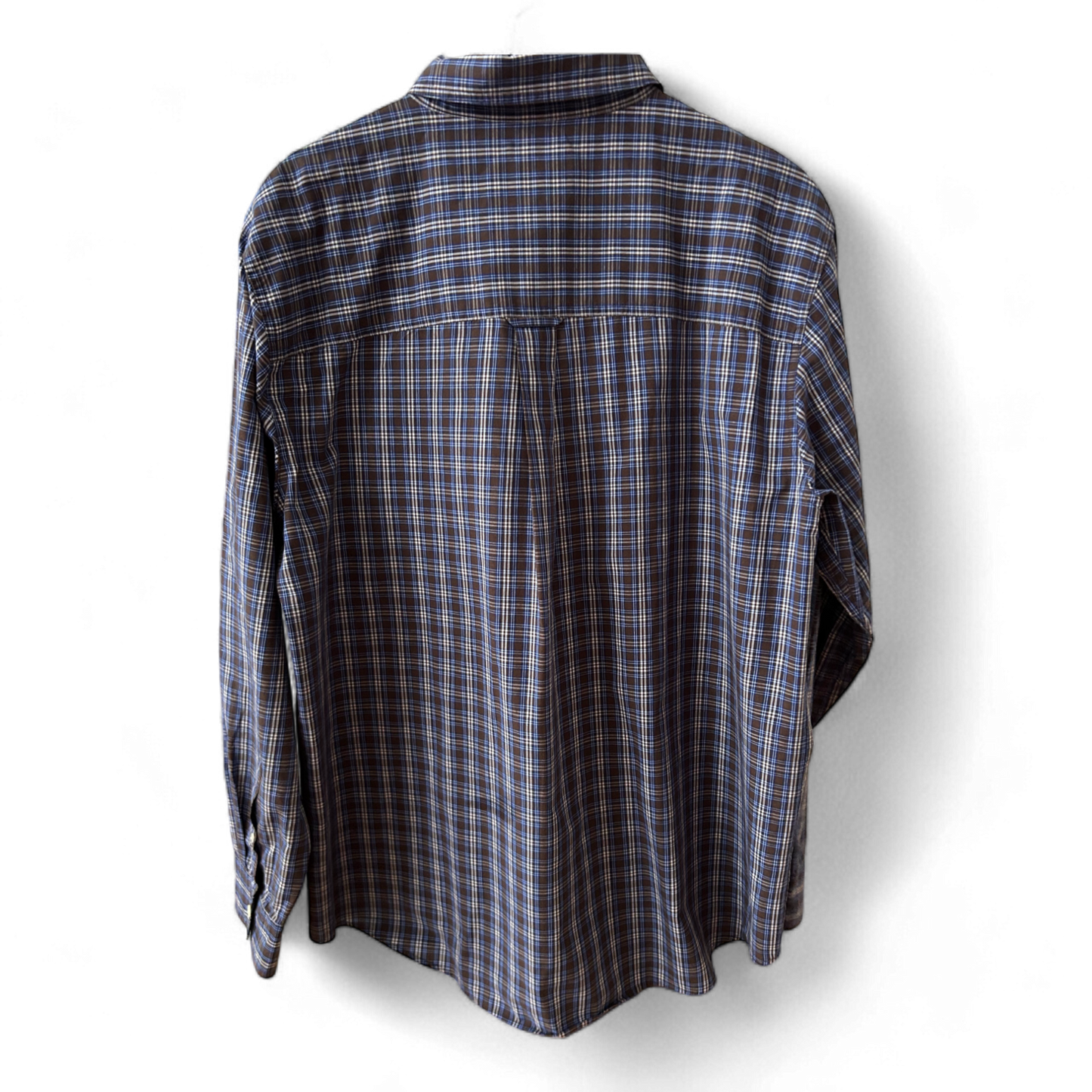 Chaps Easy Care Herrenhemd XL Kariert Langarm Hemd Business Casual Regular Fit