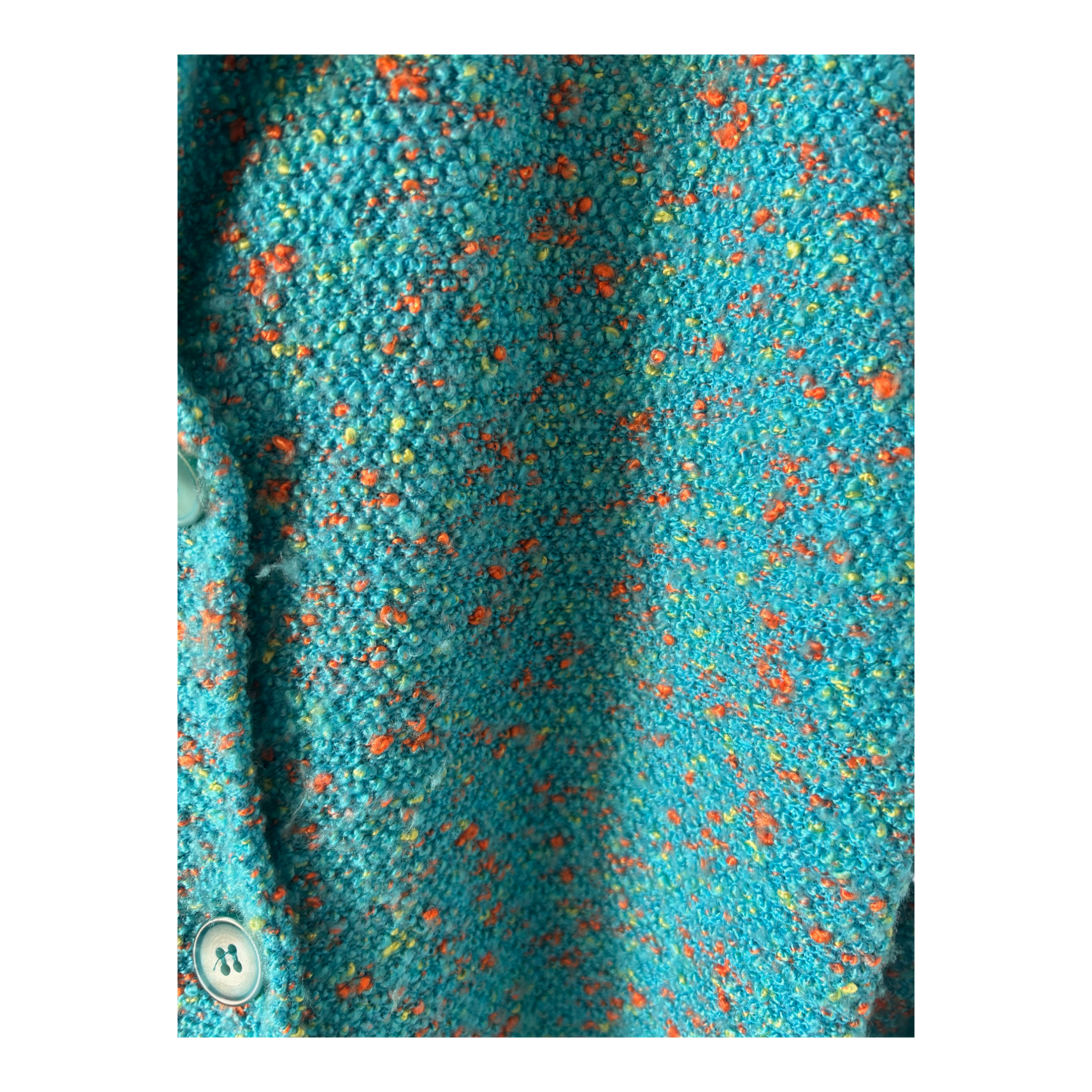 SIGN-com Jacke Damen XXL Türkis Bunt Strukturierte Freizeitjacke ohne Futter