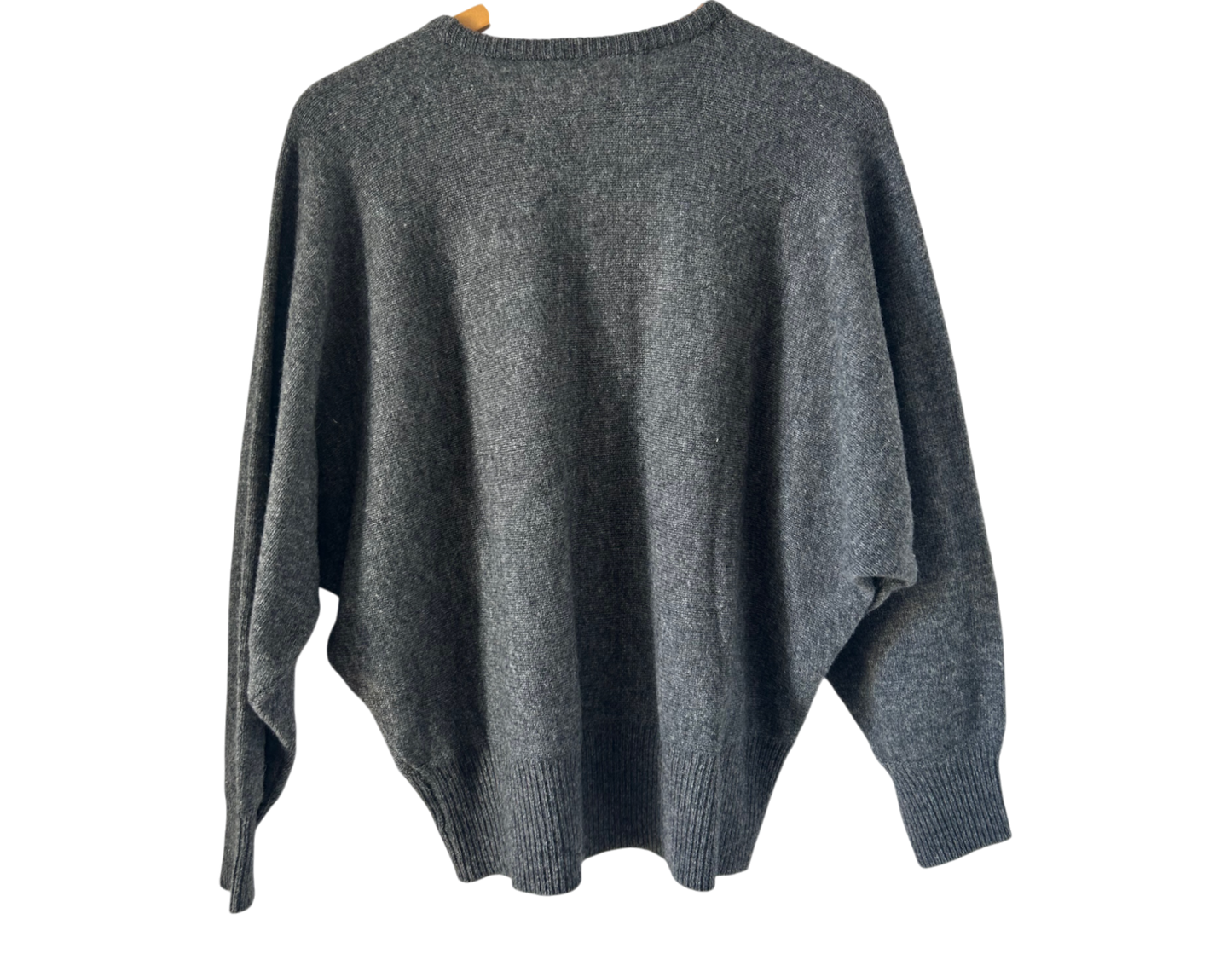 Mamut Moden Pullover Damen Gr L Grau Lammwolle Vintage 80er Oversize Leoparden Motiv