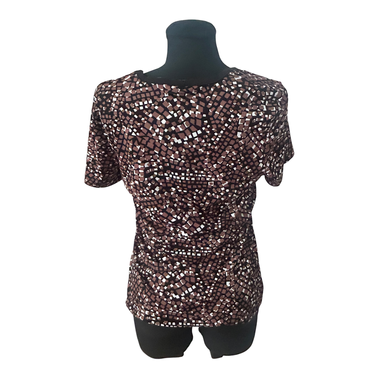 Gina Benotti Damen Shirt Größe XL Kurzarm Muster Rundhals Freizeit