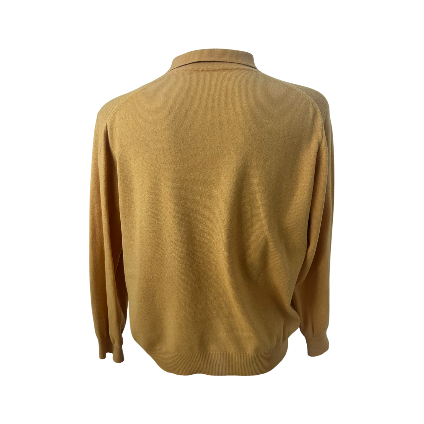 Herren Pullover Gelb Strick Gr 52 Wolle Seide Kaschmir Made in Italy