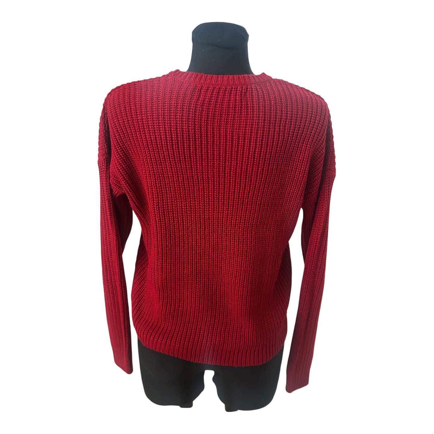 Fishbone Pullover XS Rot Santa Who Christmas Strick Winter Damen Statement