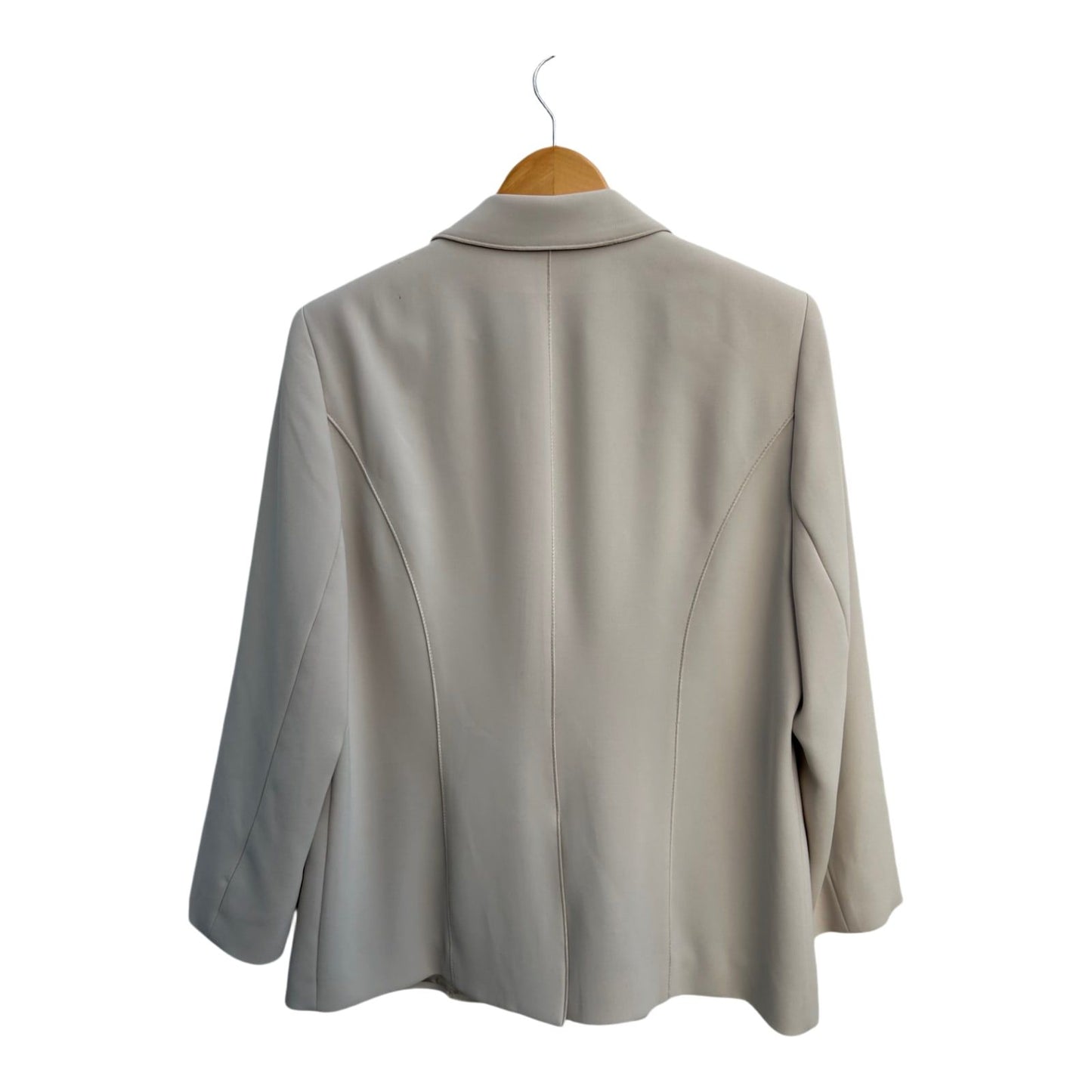 Basler Blazer Damen Gr 42 Beige Klassisch Elegant Triacetat Poly Viskose Futter