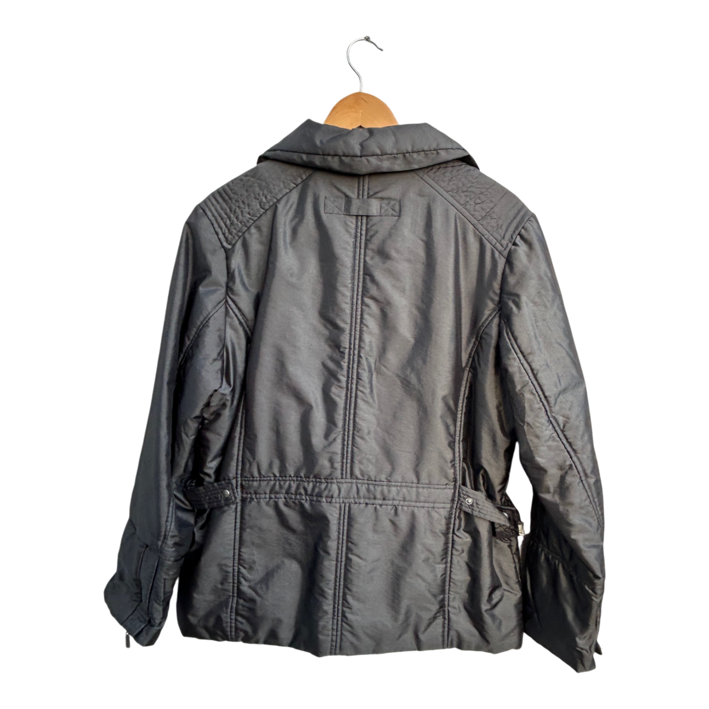 Gina Laura Damen Jacke Gr M Grau Steppjacke Polyamid Polyester Warm Gefüttert