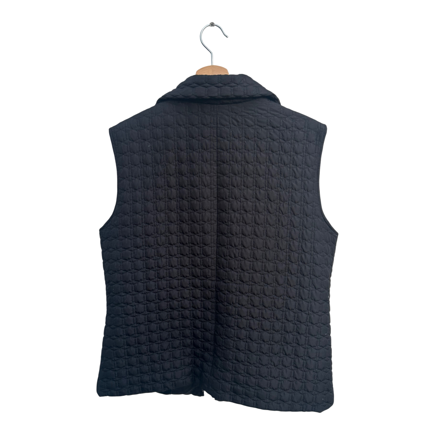 Adagio Weste Damen Gr 44 Schwarz Steppweste Zipper Elegant Poly Übergangszeit