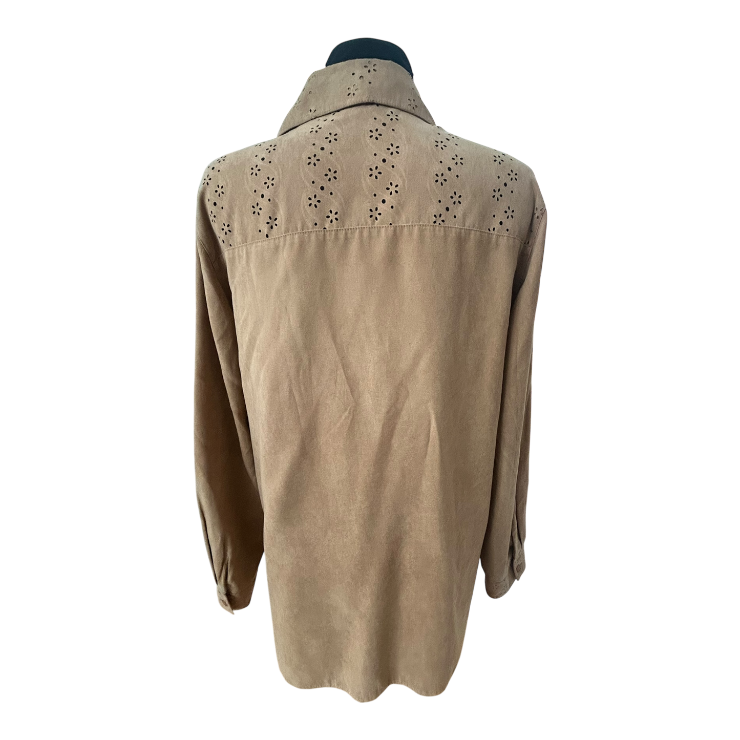 My Line Bluse Damen Gr 46 Beige Langarm Hemdbluse Elegant Klassisch