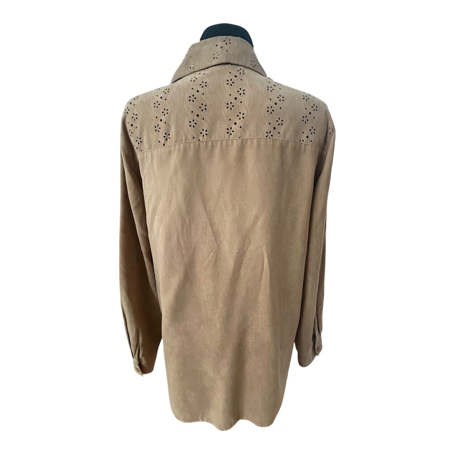My Line Bluse Damen Gr 46 Beige Langarm Hemdbluse Elegant Klassisch