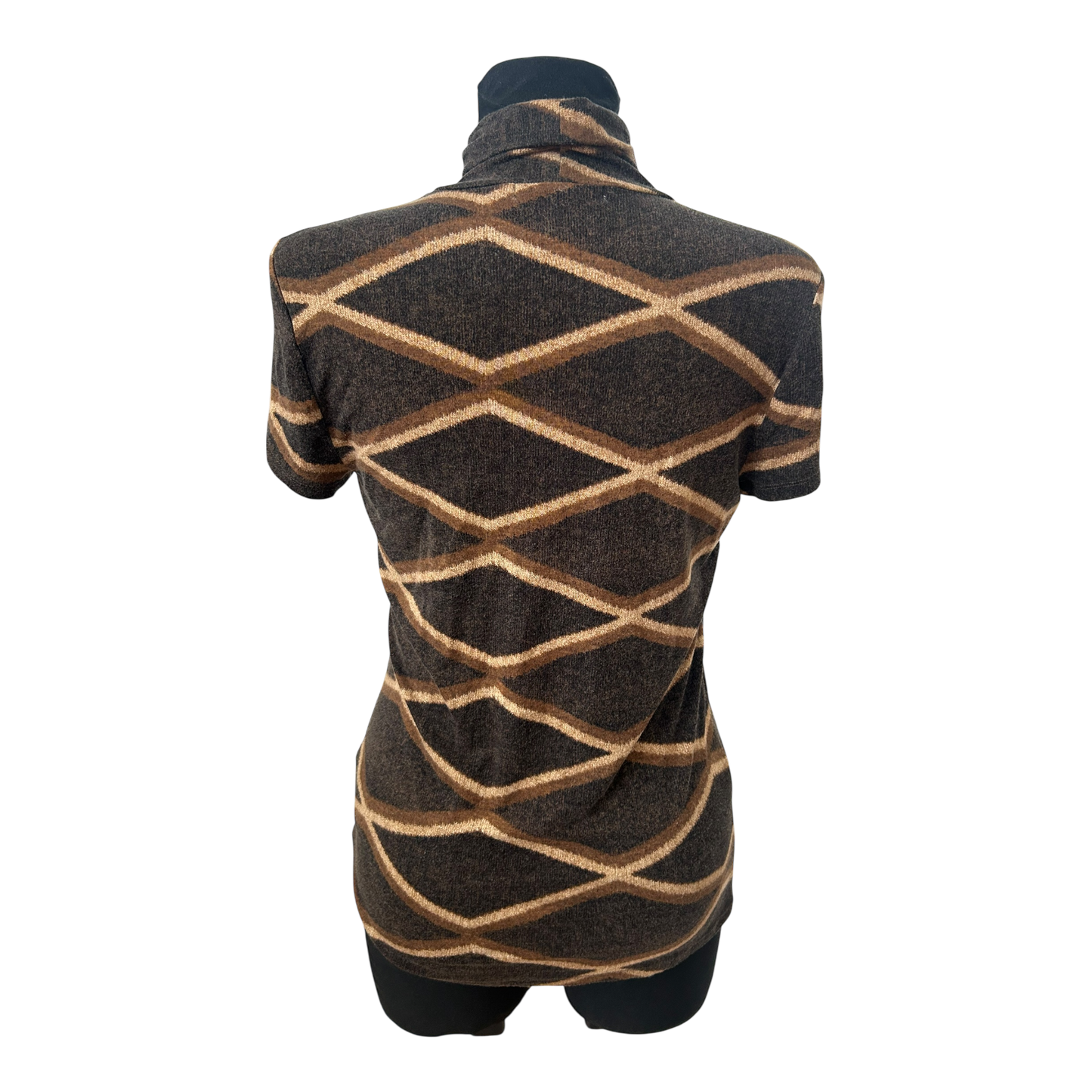 Ralph Lauren Damen Shirt Braun Rollkragen Kurzarm Größe M