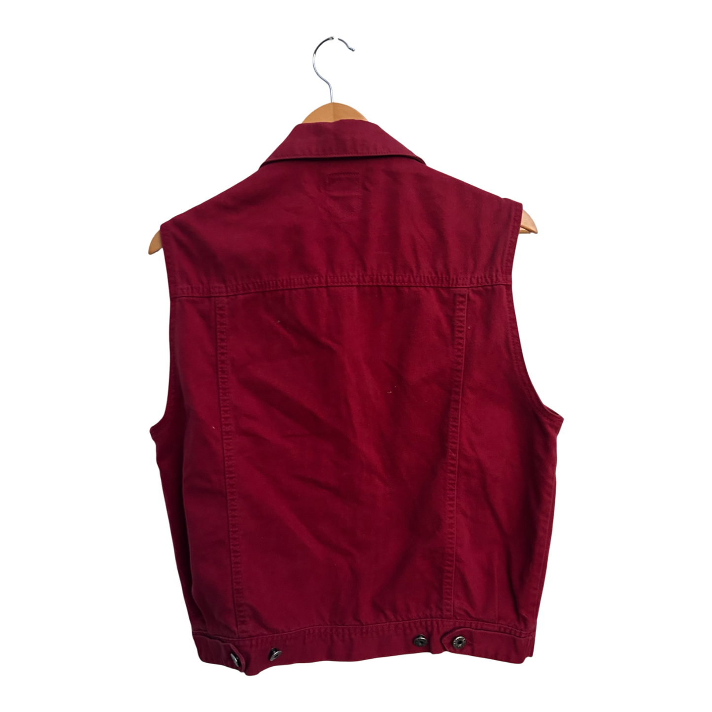 Balins Jeans Company Weste Damen 164 M Rot Denim Baumwolle Vintage Ärmellos