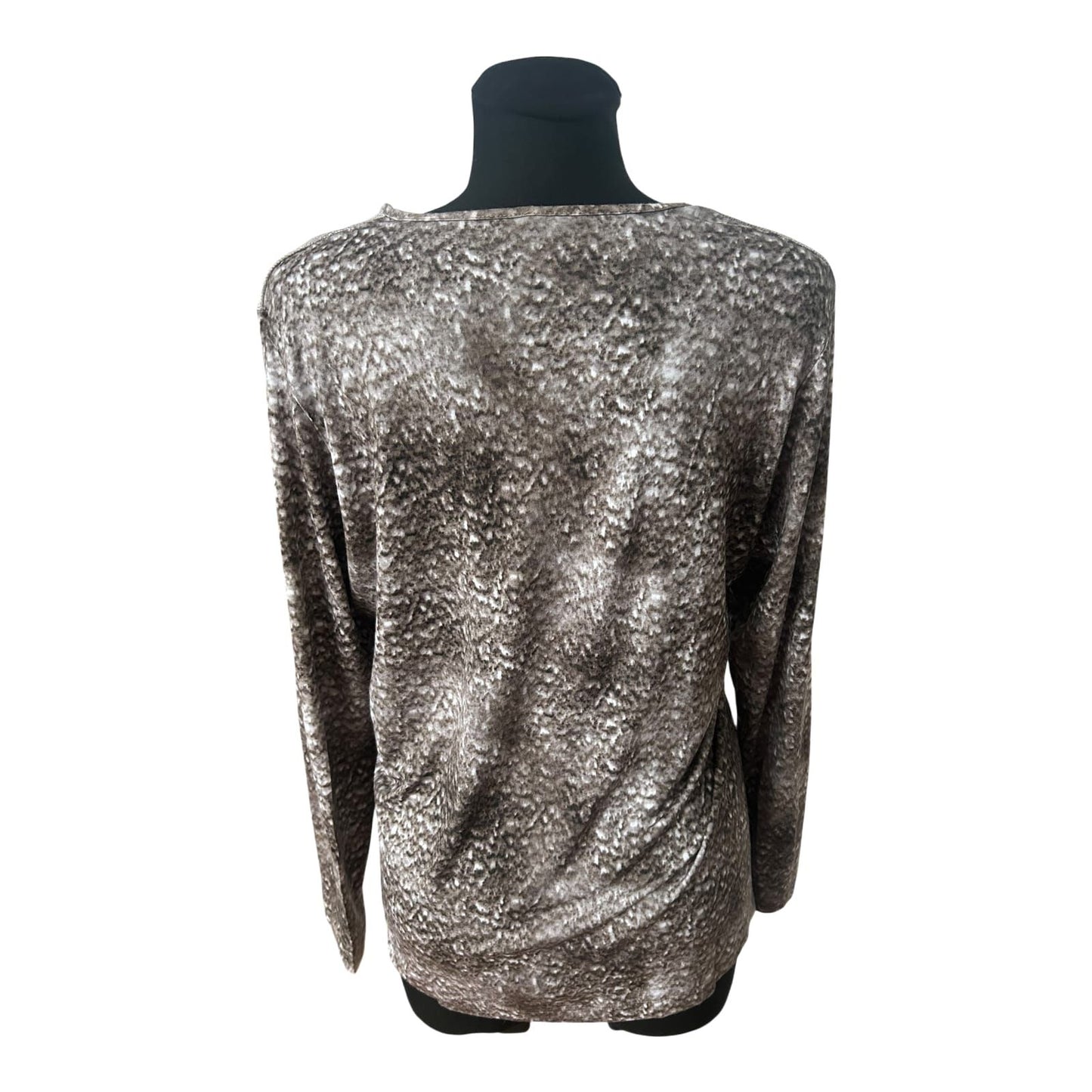 RABE Sweatjacke Damen Gr 44 Viskose Stretch Reissverschluss Muster Elegant