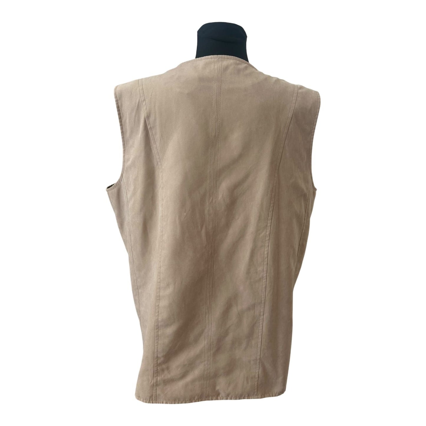 New Fashion Weste Damen Gr XL Beige Elegant Knopfleiste Klassisch Chic