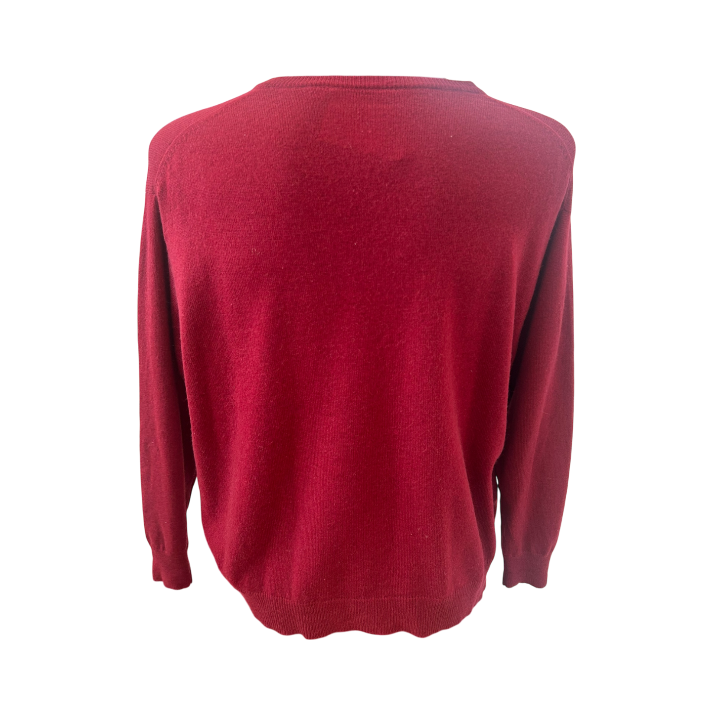 Herren Pullover XL Rot 100 Kamelhaar Rundhals Premium Strick Klassisch