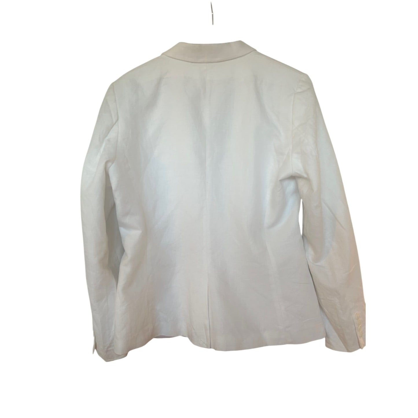 🌿 H&M Blazer 42 – Leinenmix Weiß, Elegant