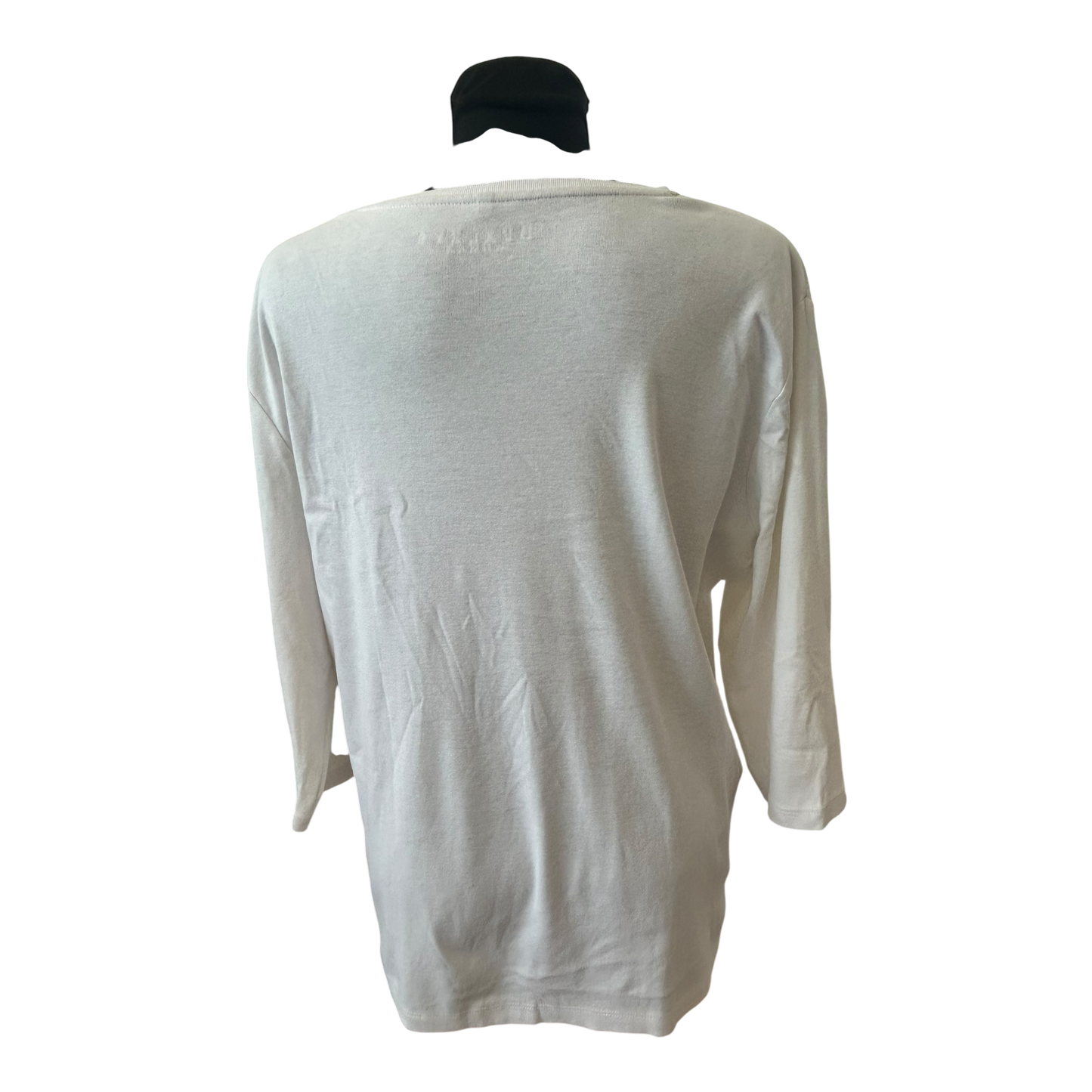 Bexleys Shirt Damen Gr XL Weiß Blumen 3/4 Arm Baumwolle V-Ausschnitt