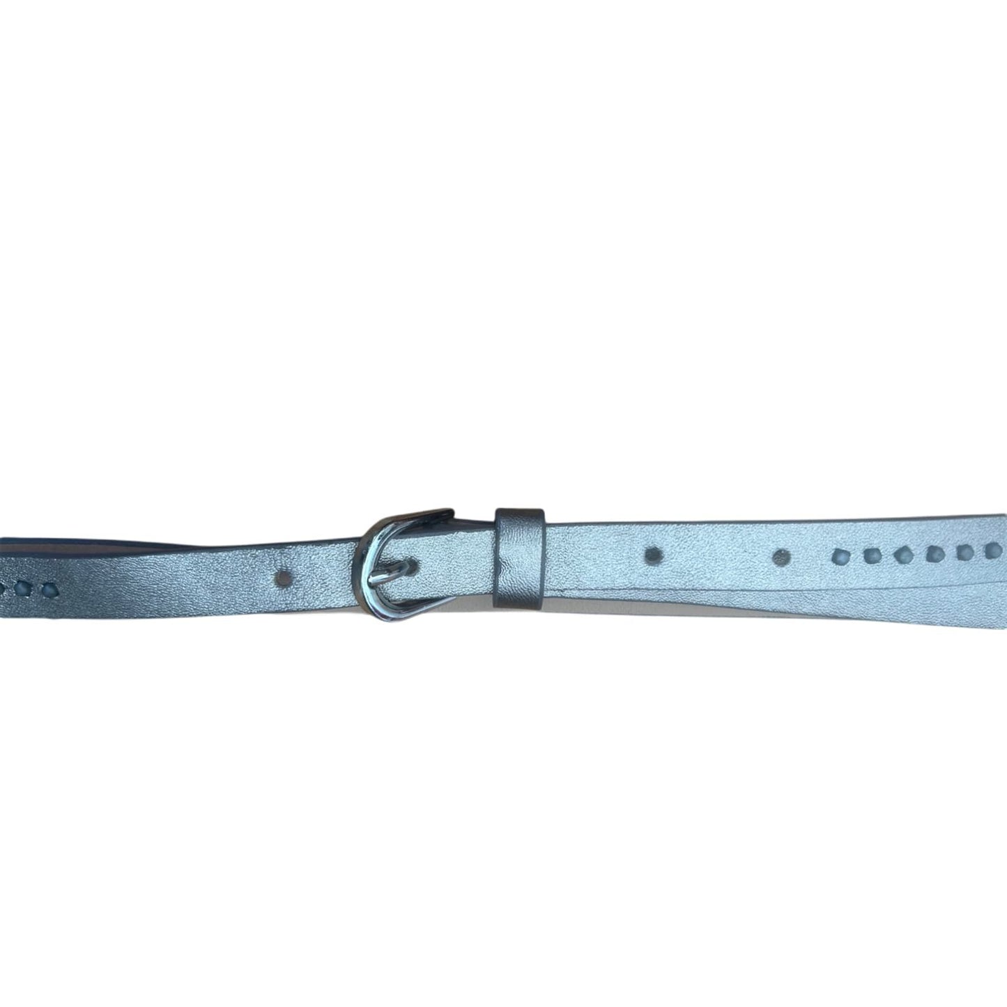 Schmaler Damen Gürtel Silber Minimalistisch Zeitlos 95 cm Leder Elegant Gürtel