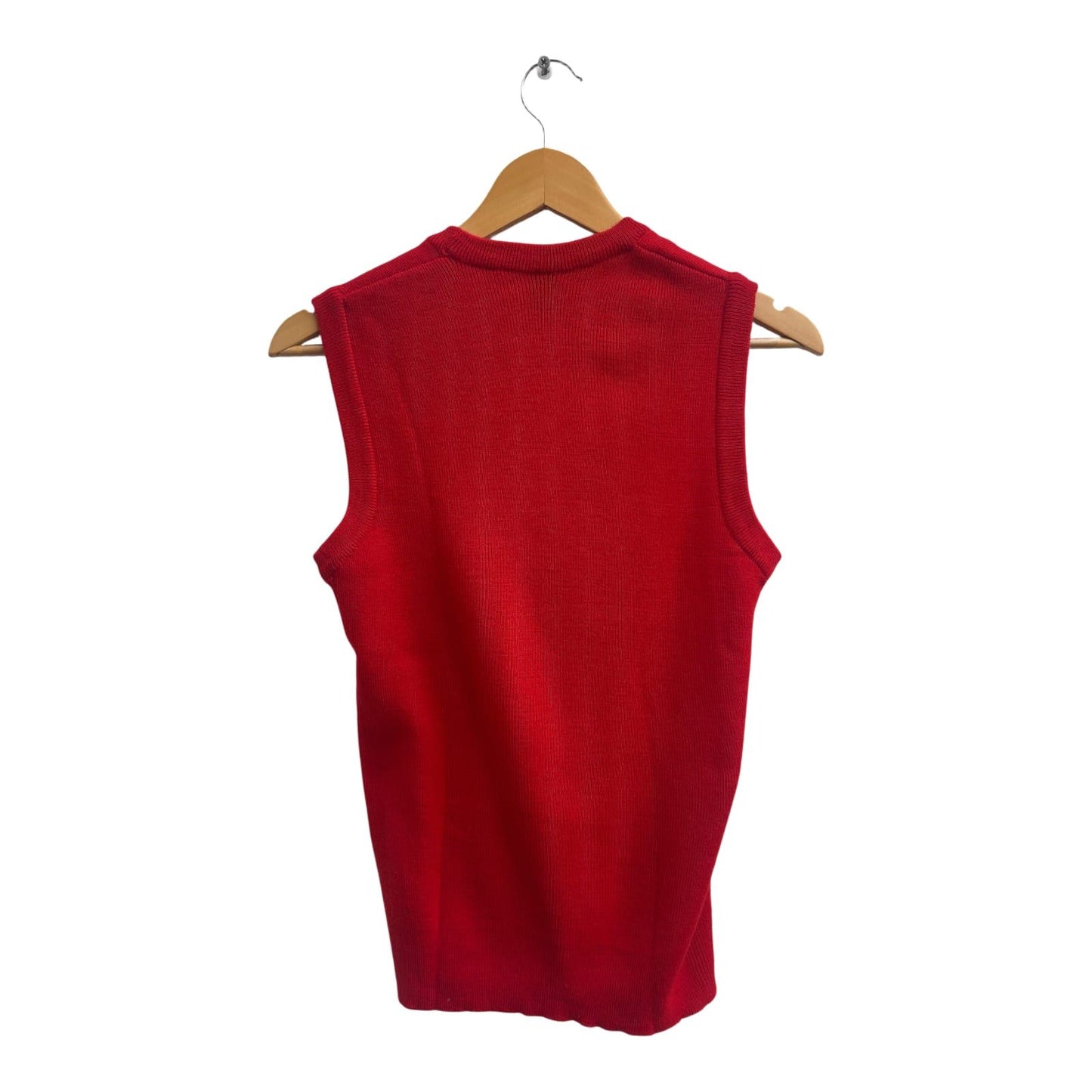 Hauber Monsieur Pullunder Damen Gr S Rot Vintage Feinstrick Klassisch Elegant