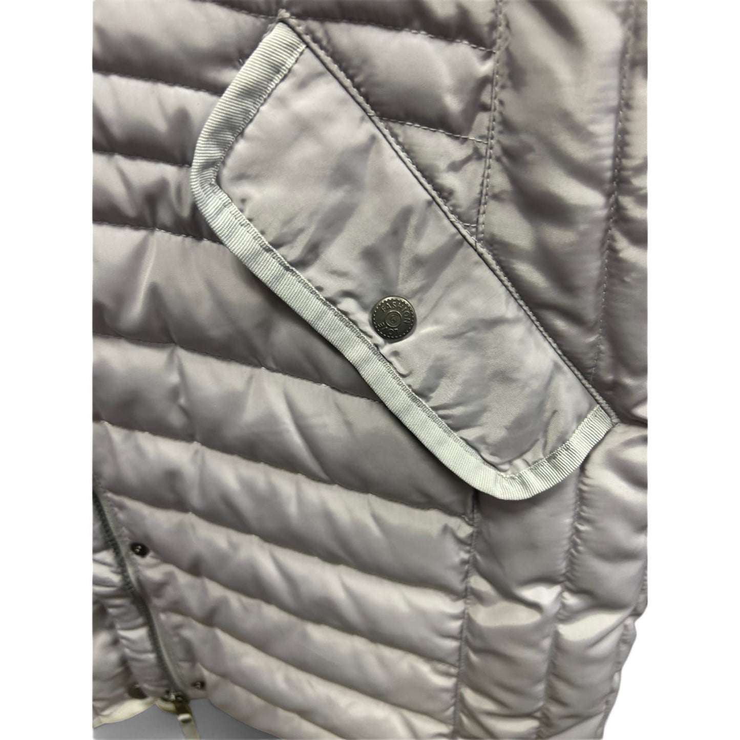 ❄️ Steppmantel Damen 44 Grau – Winterjacke mit Kunstfellkragen – Sehr gut! ❄️