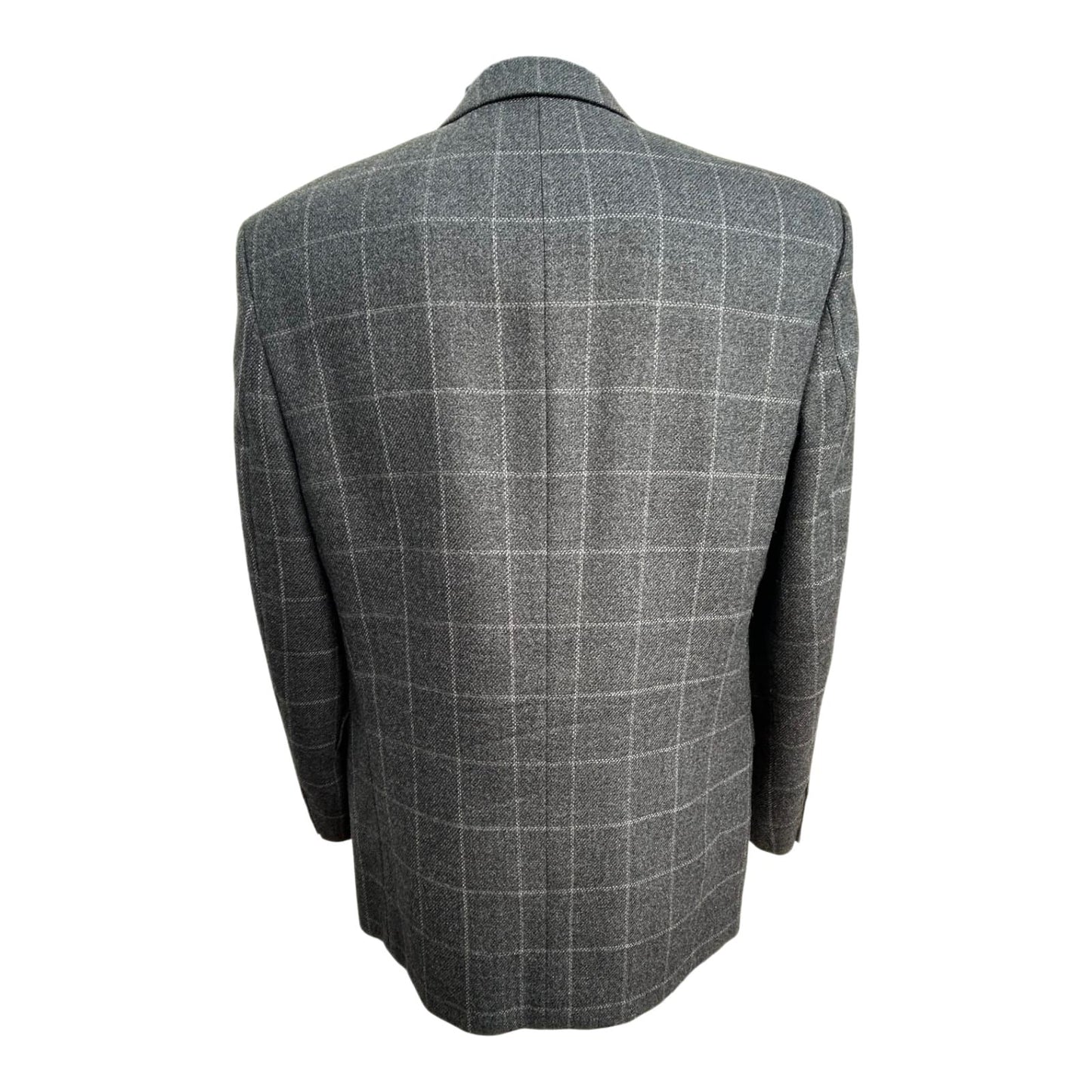 Levanto Sakko Herren Gr 50 Grau Fensterkaro Schurwolle Elegant Classic Business