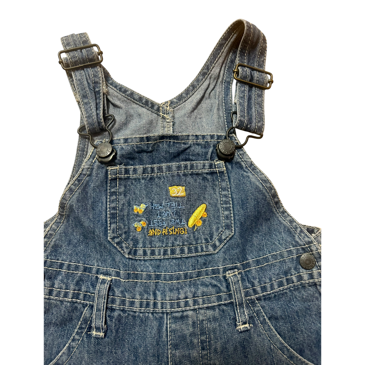 TCM Tchibo Baby Latzhose Jungen kurz Gr 74 Blau Sommer Baumwolle Kinderhose