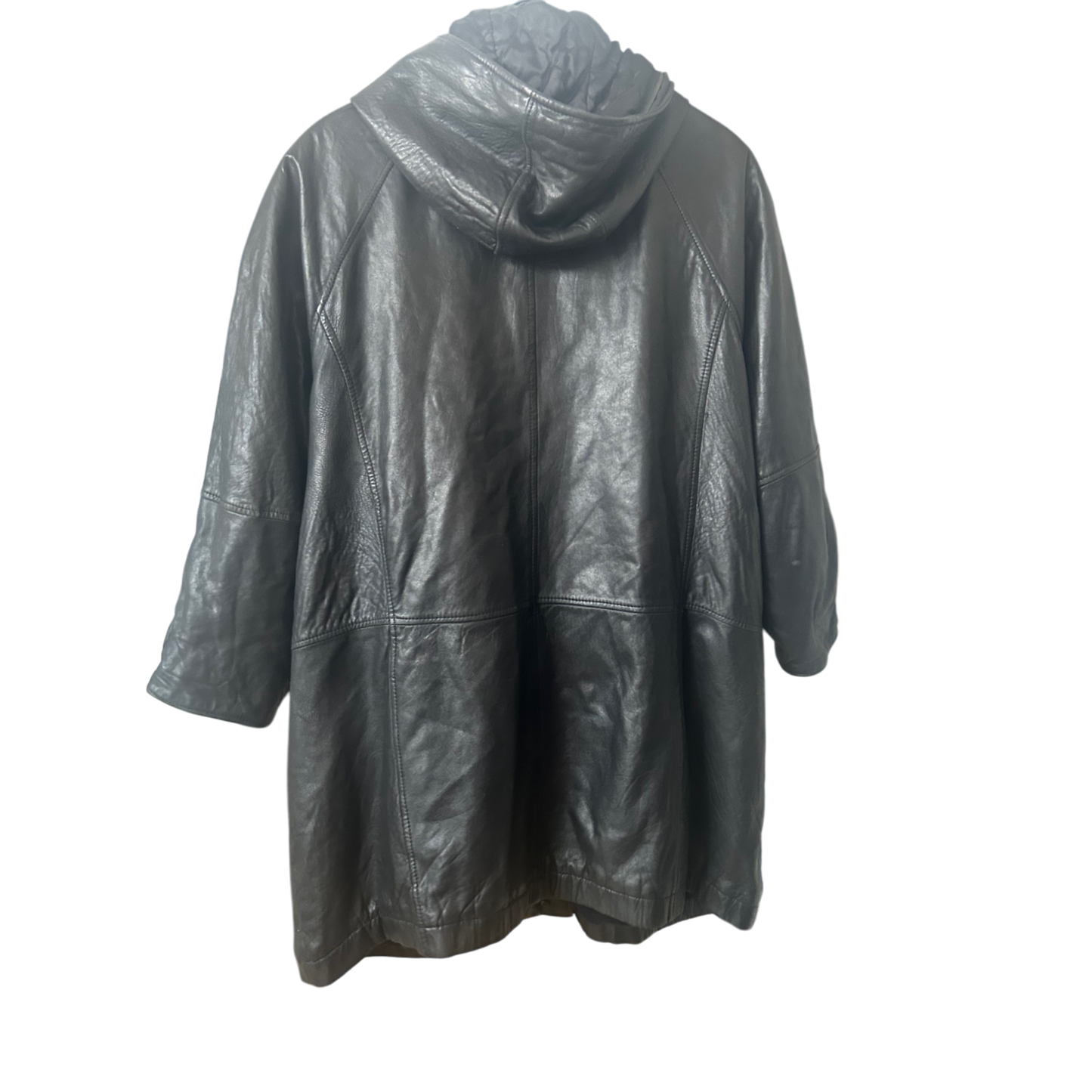 Marco Pecci Lederjacke Damen Gr 42 Schwarz Glockenschnitt Echtleder Vintage