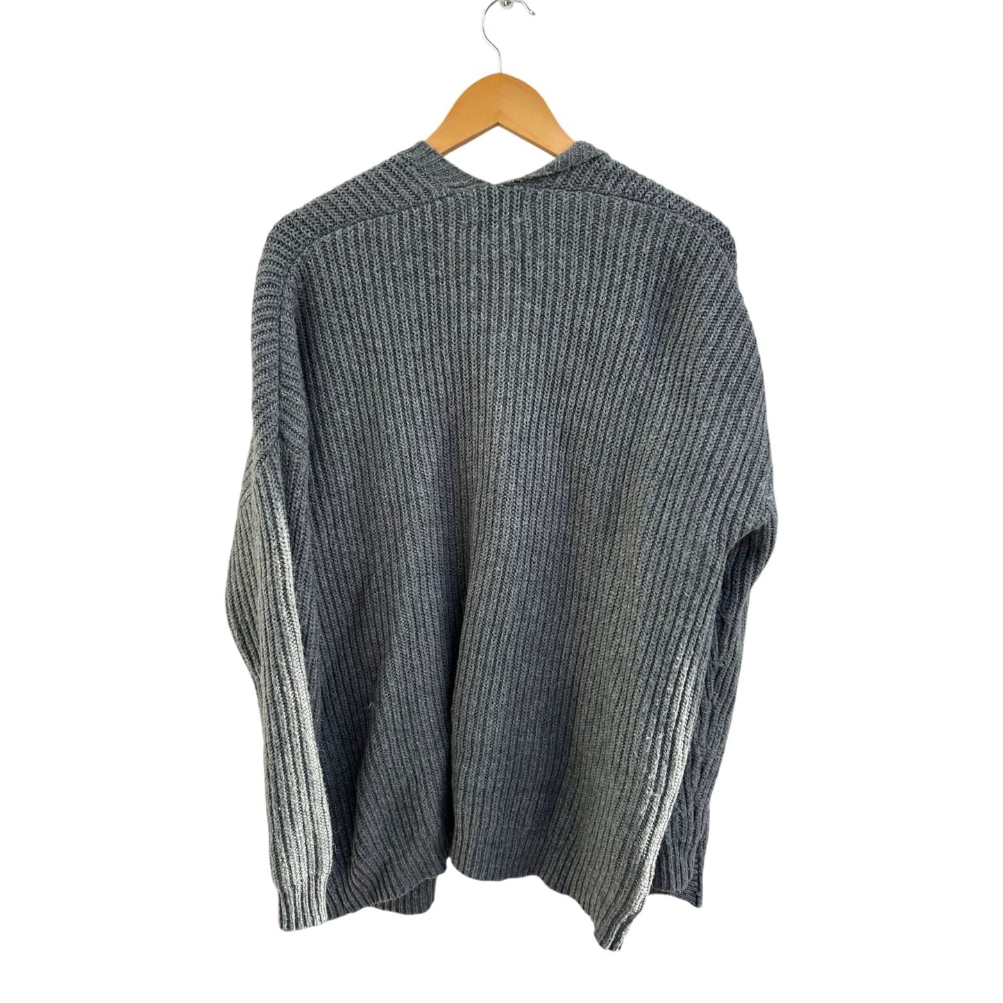 The Basics C&A Strickjacke Damen Gr L Grau Alpaka Wolle Offen Taschen Elegant