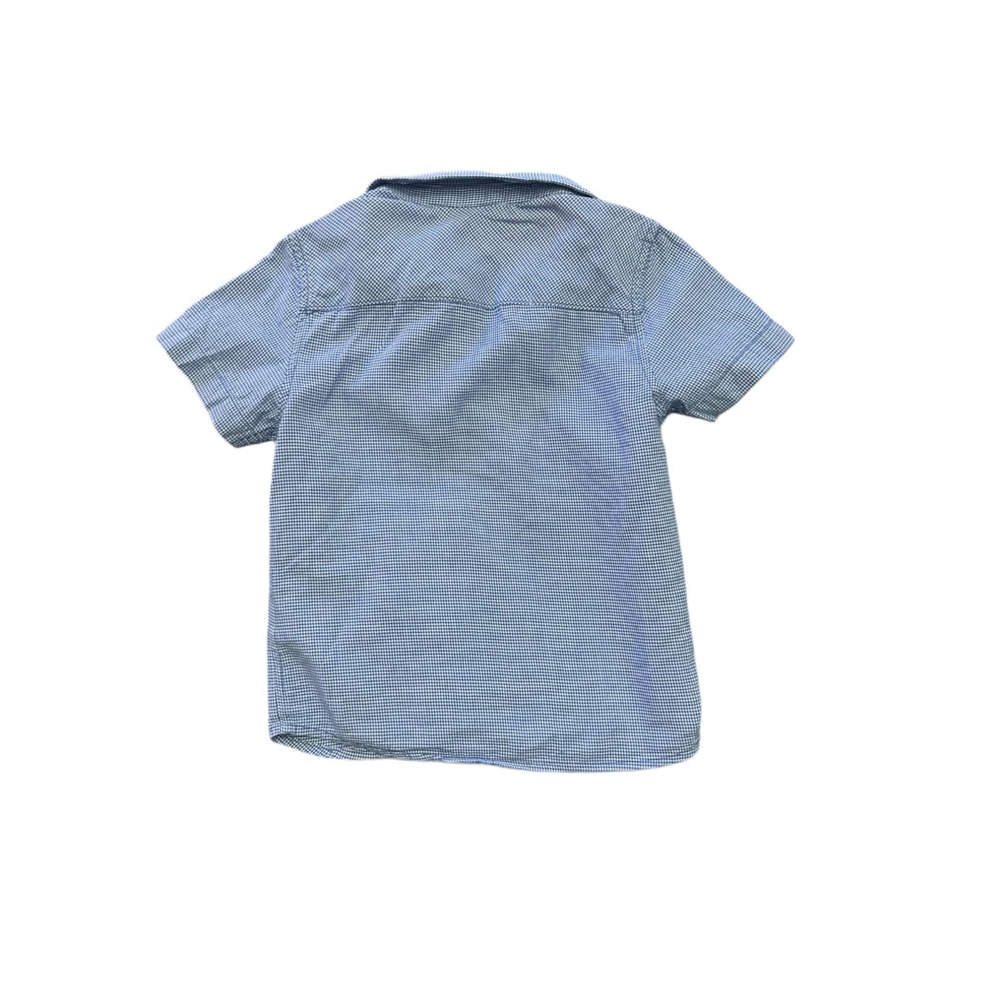 H M Jungen Hemd Gr 98 Kariert Kurzarm Baumwolle Smart Casual Look