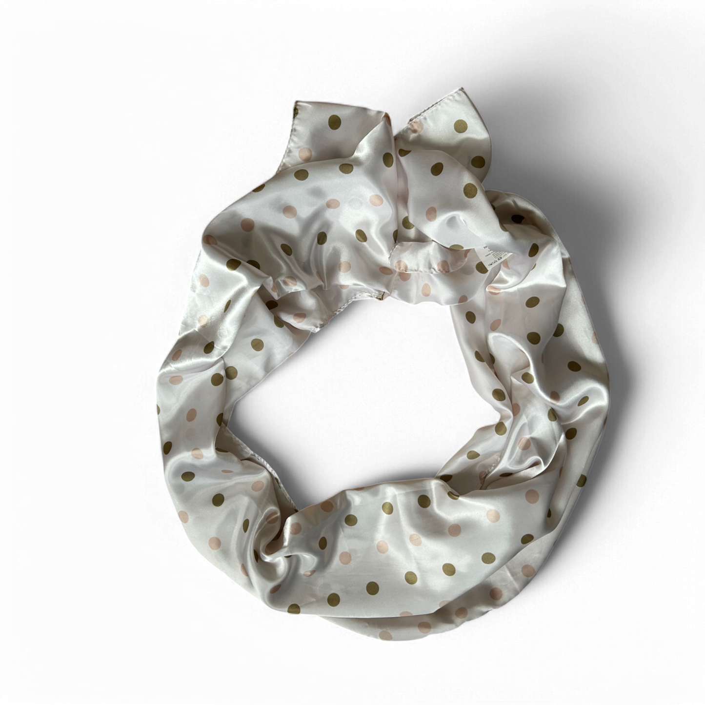 🎀 Schal 50 x 170 cm – Polka Dots – Weiß Rosa 🎀