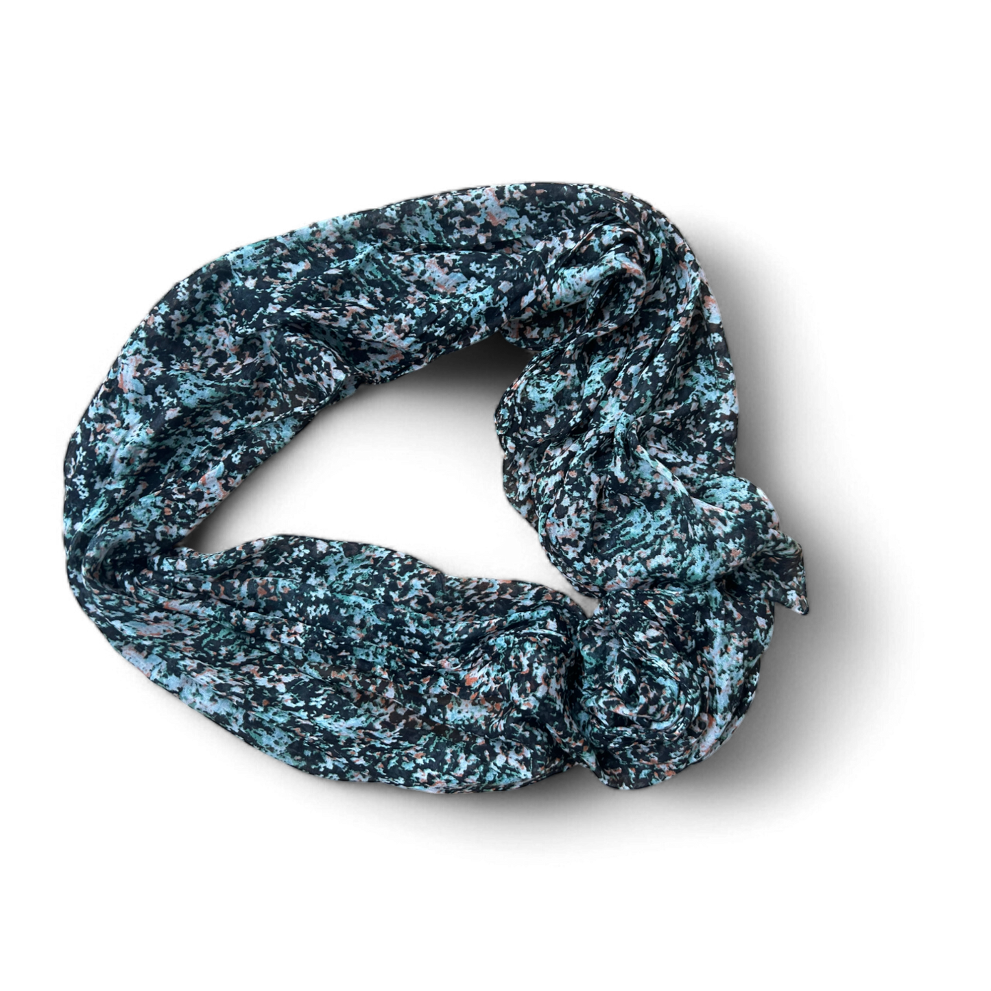 🌿 Leichter Baumwoll-Schal 70 x 180 cm – Blau Schwarz 🌿