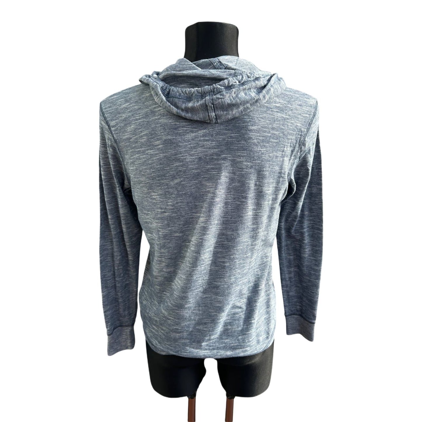 Relay Jeans Longsleeve Herren Gr M Blau Dünn Kapuze Baumwolle Leicht Freizeit