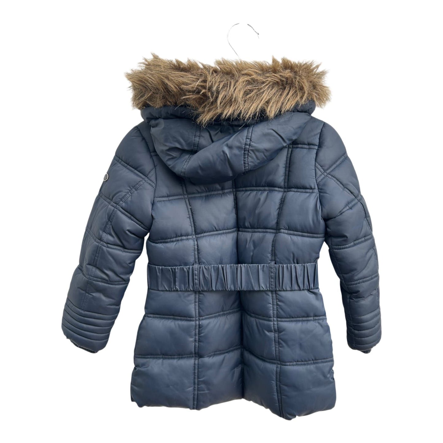 Palomino Winterjacke Kinder Gr 104 Blau Kapuze Gürtel Warm Gefüttert Steppjacke