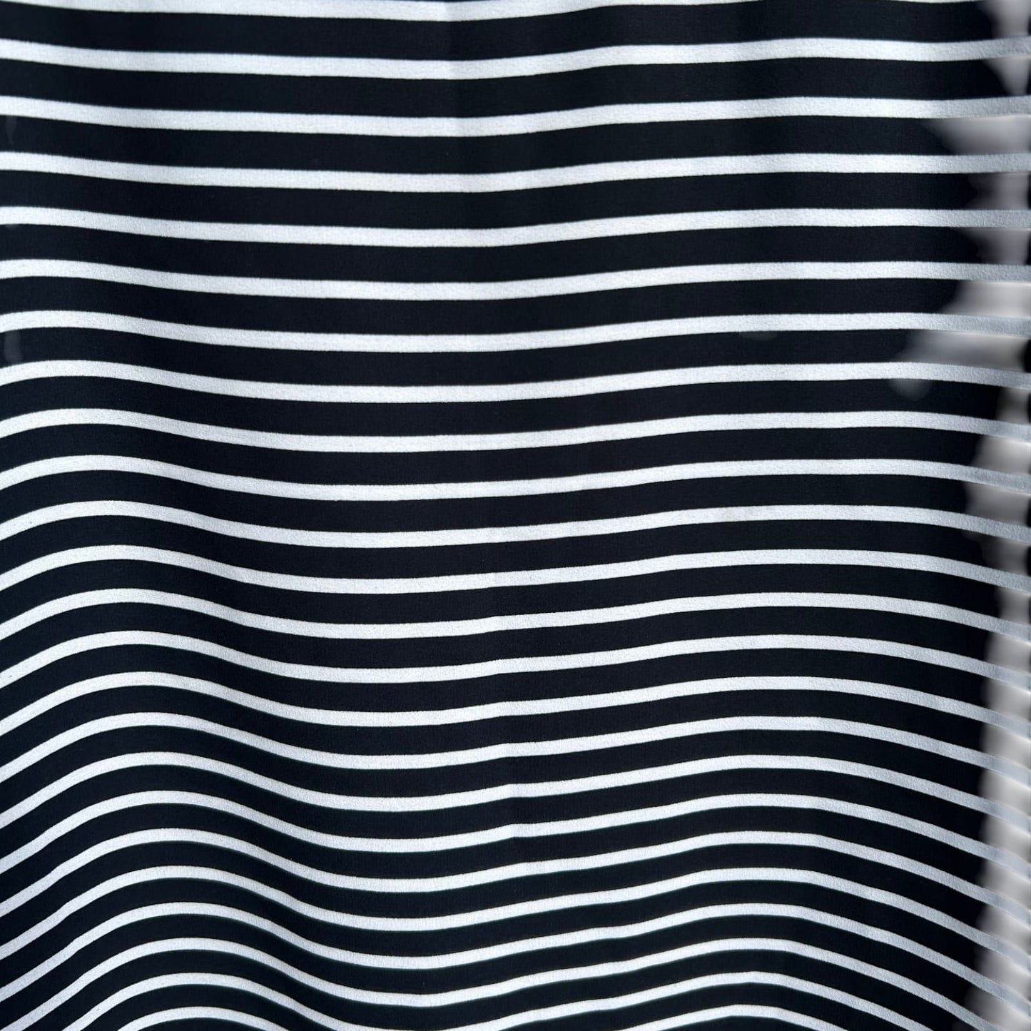 Tchibo Shirt Damen Gr 36 38 Blau Weiß Gestreift Kurzarm Viskose Elasthan
